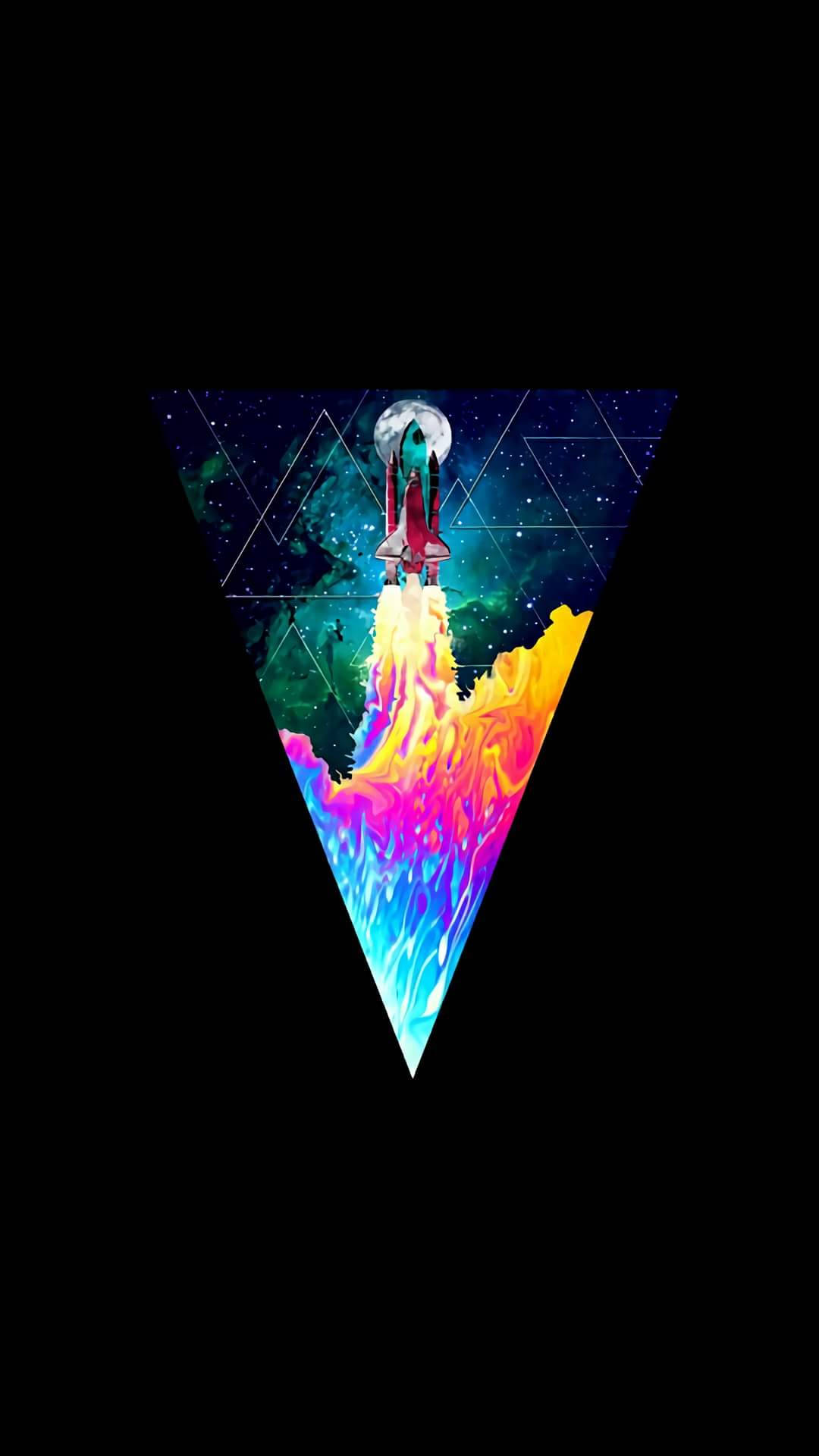 OLED Space Rocket Шпалери