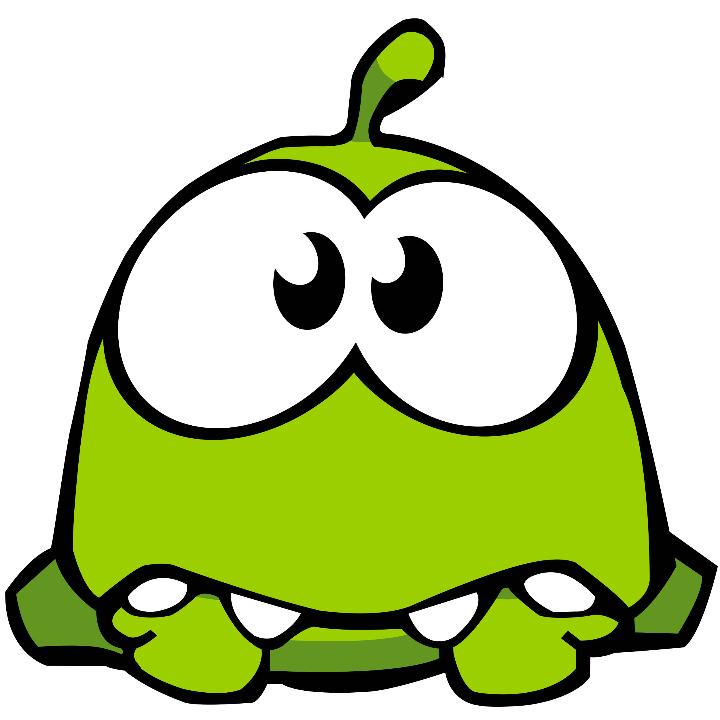 Om Nom Кавайна жаба Шпалери