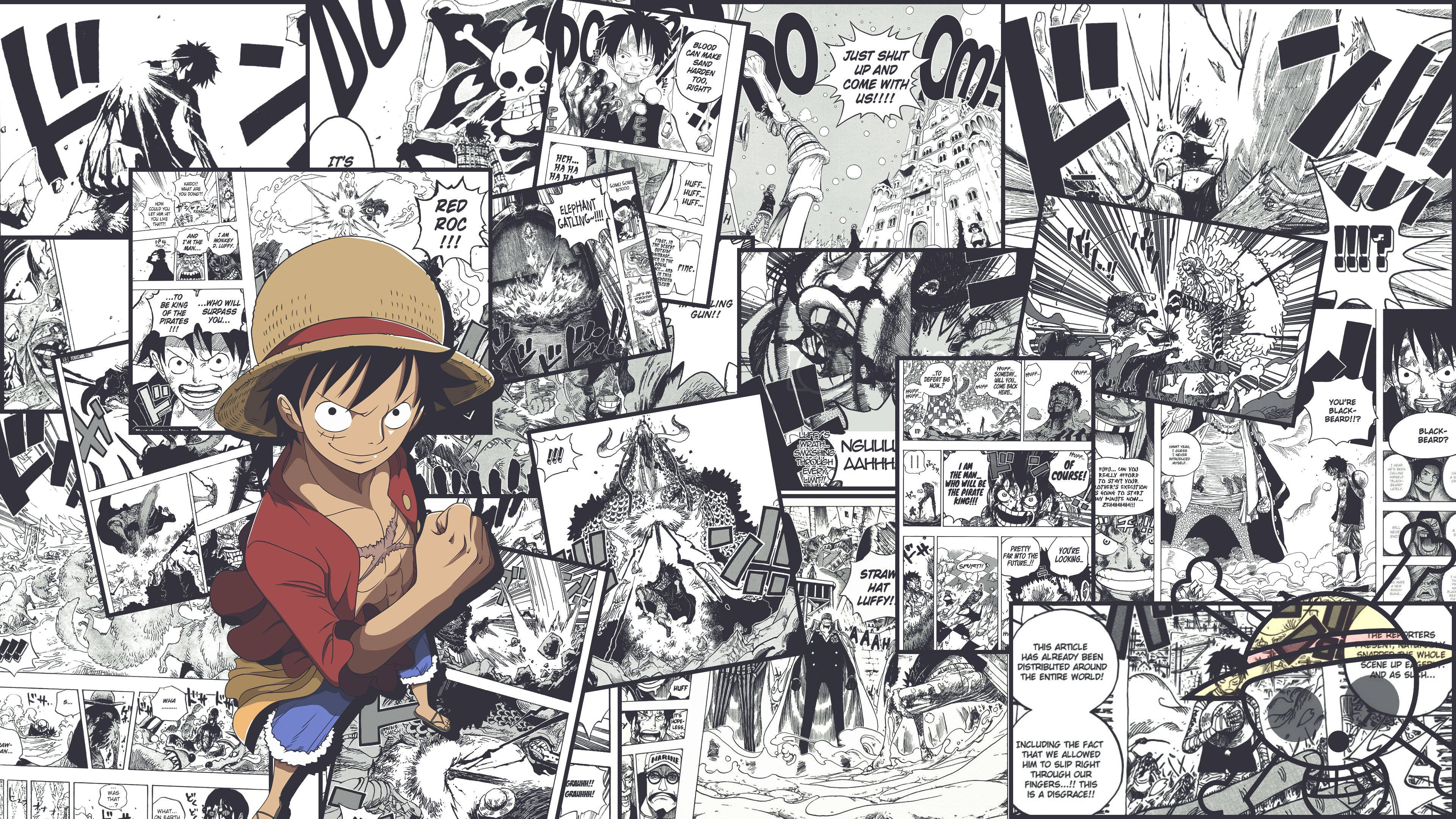One Piece десктопні панелі манги Шпалери