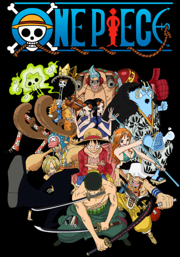Ілюстрація команди піратів Солом'яного капелюха One Piece Шпалери