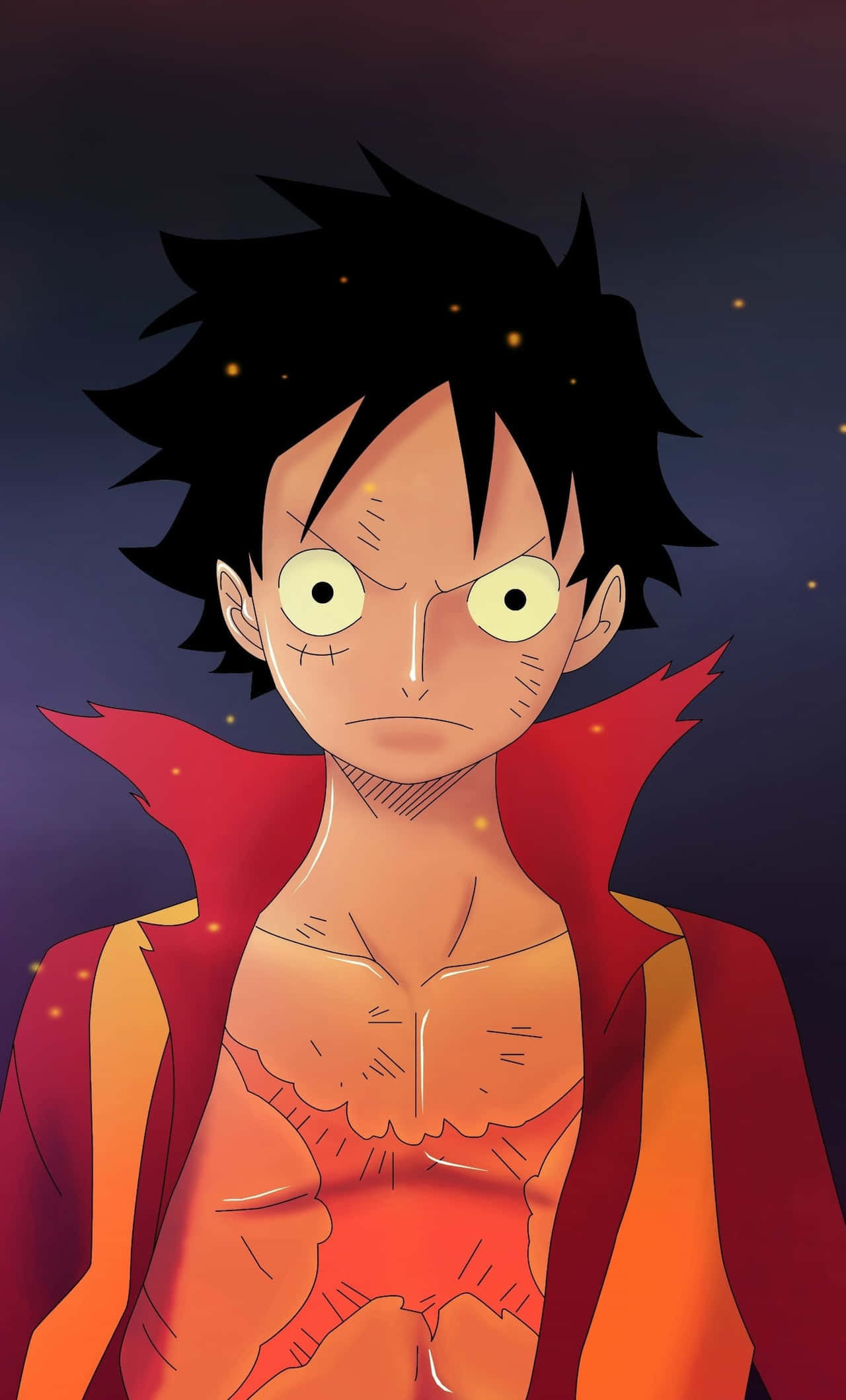 Поранений Луффі з One Piece на телефон Шпалери