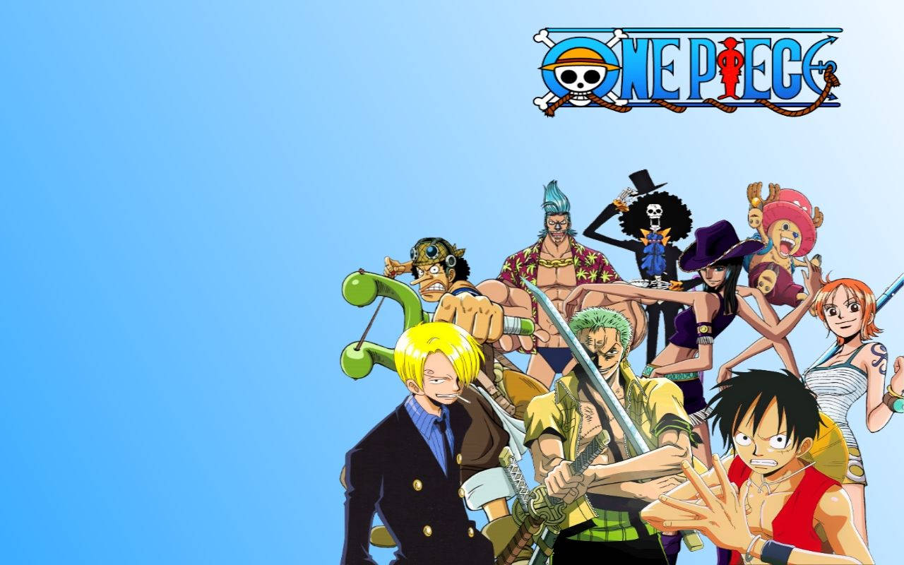 Команда One Piece пливе на заході сонця Шпалери