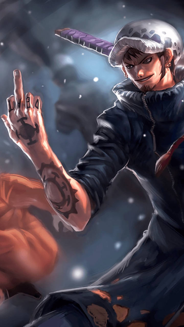 One Piece Телефон Ло Середний Палец Шпалери