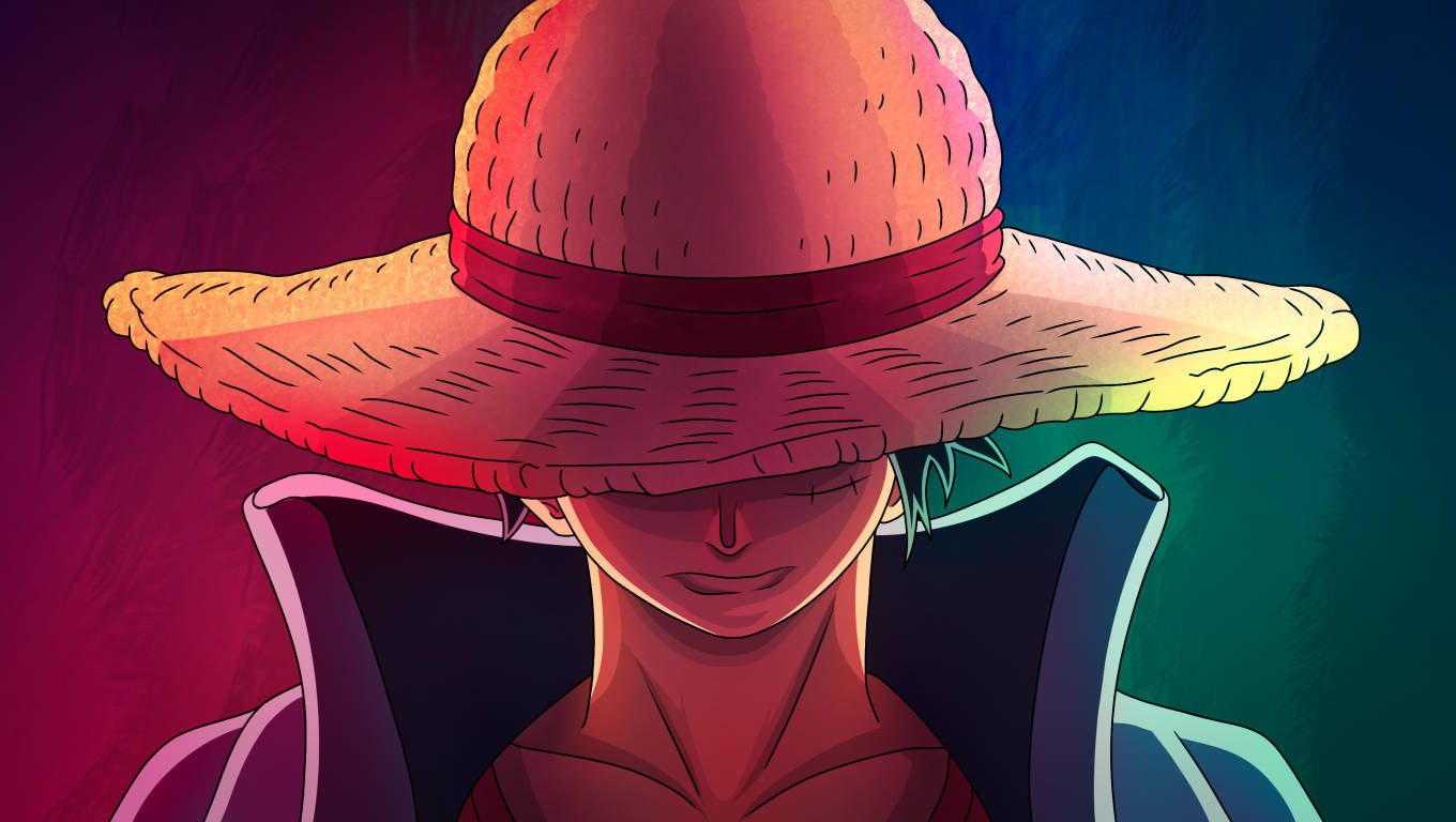 One Piece шпалери для робочого столу червоно-синій градієнт Шпалери
