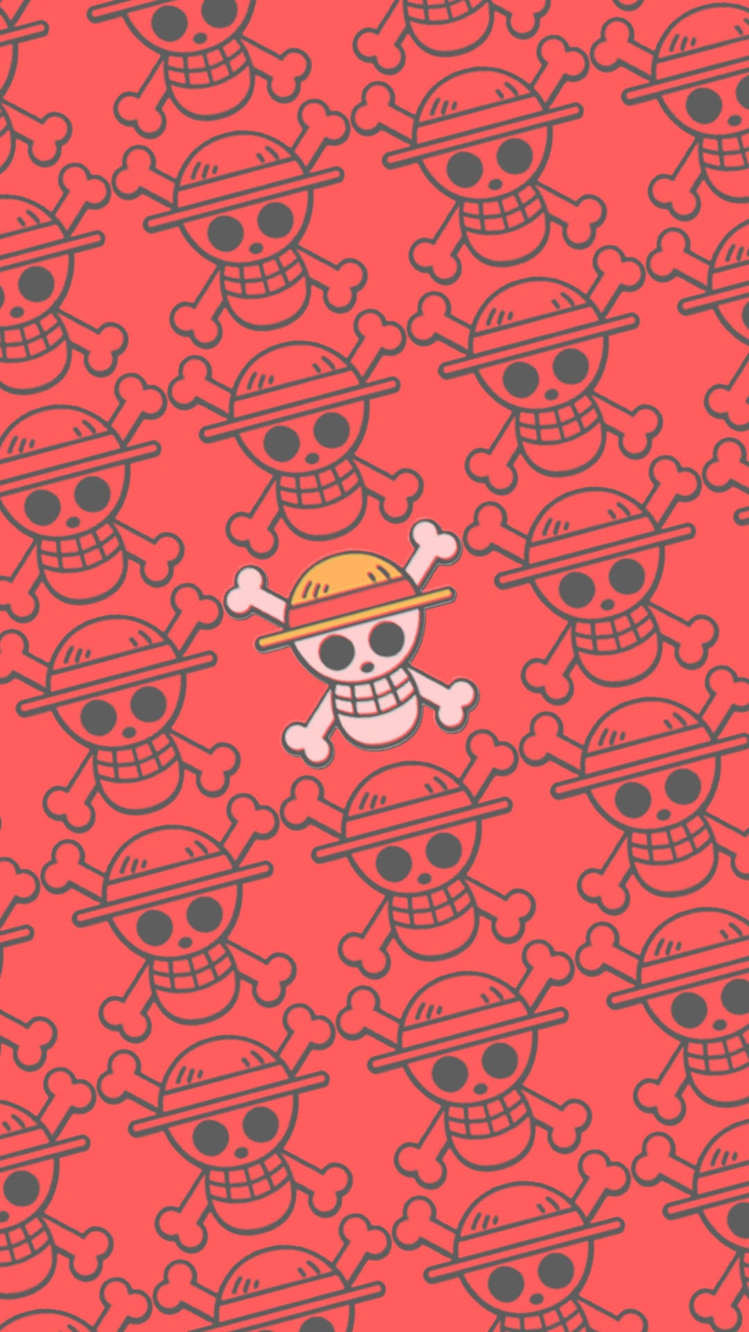 One Piece Телефон Коллаж Джолли Роджер Шпалери