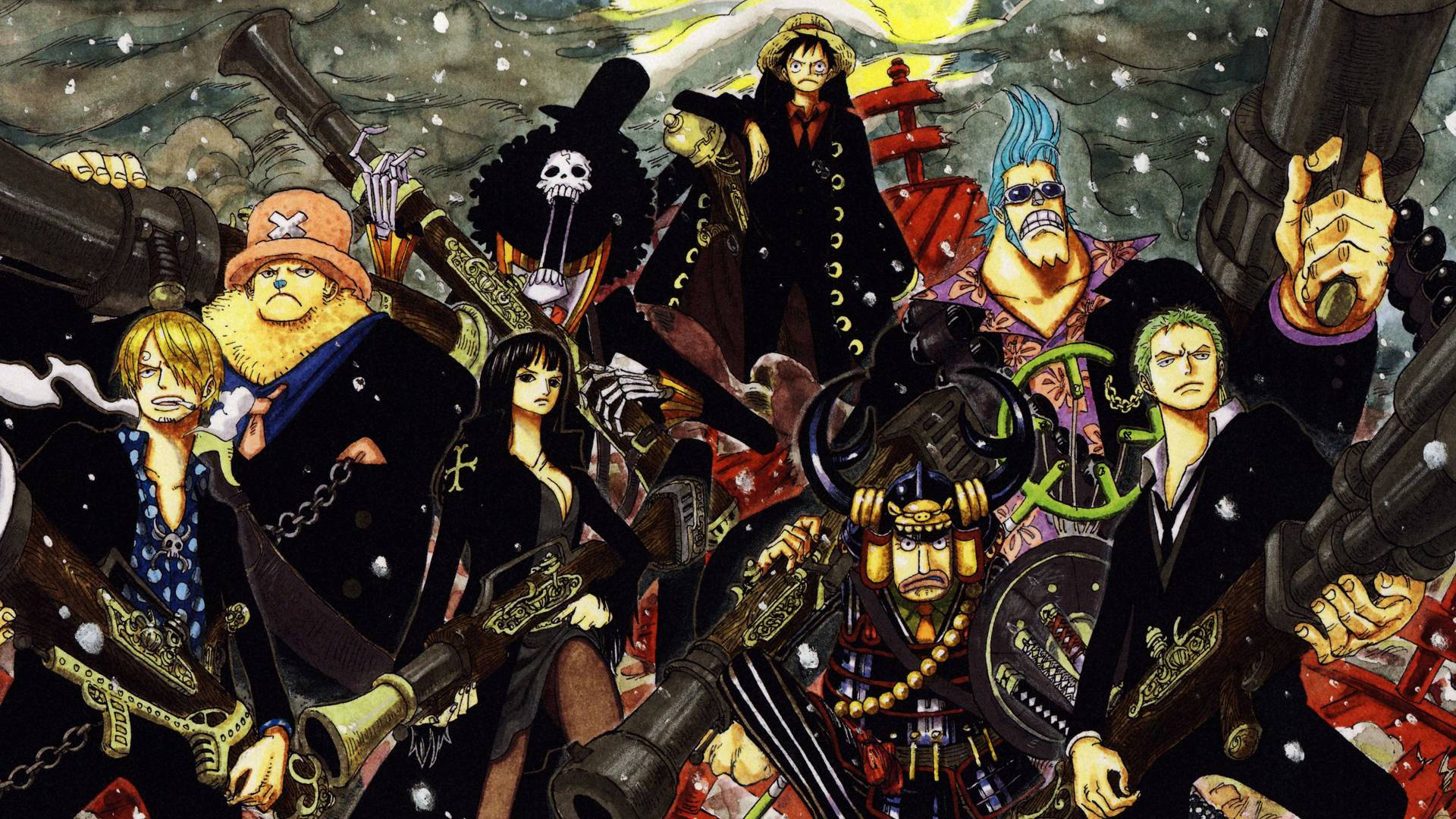 Легендарна команда Солом'яного Капелюха з One Piece Шпалери