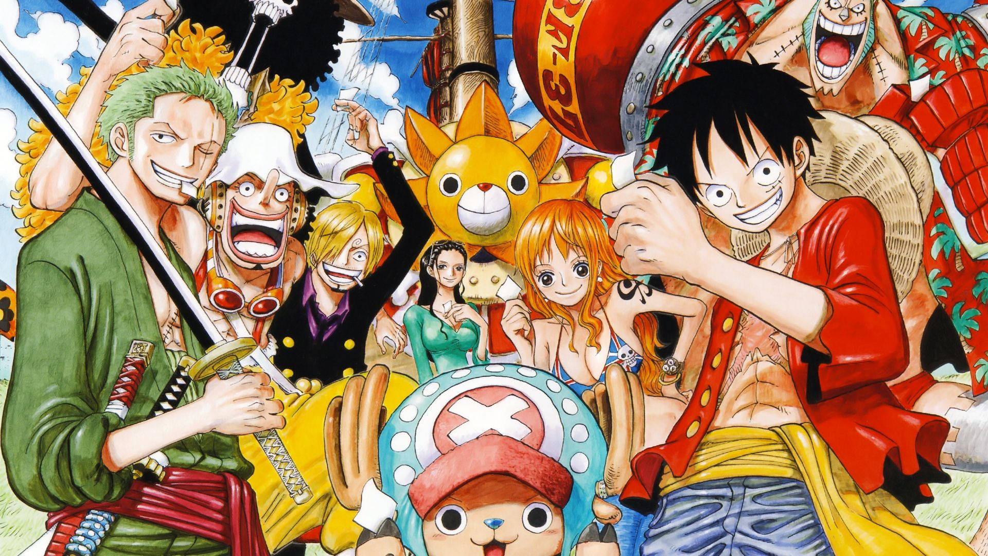 One Piece Луффі та Пірати Солом'яного Капелюха Шпалери