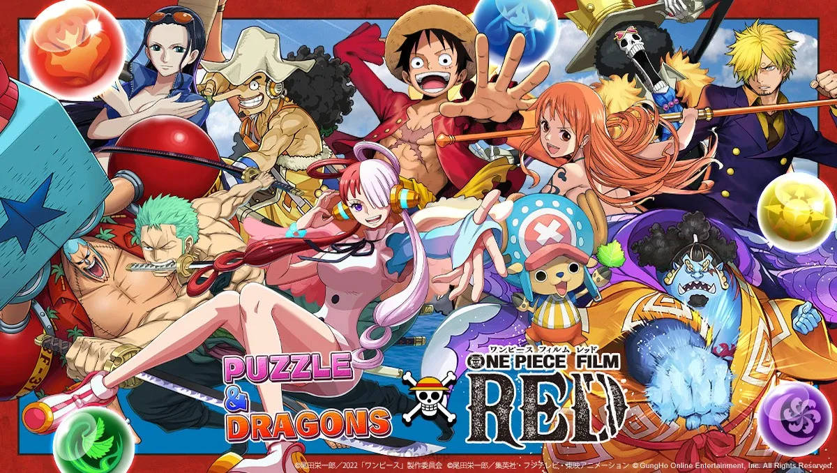 One Piece Film Red Puzzle and Dragons Кросовер Шпалери