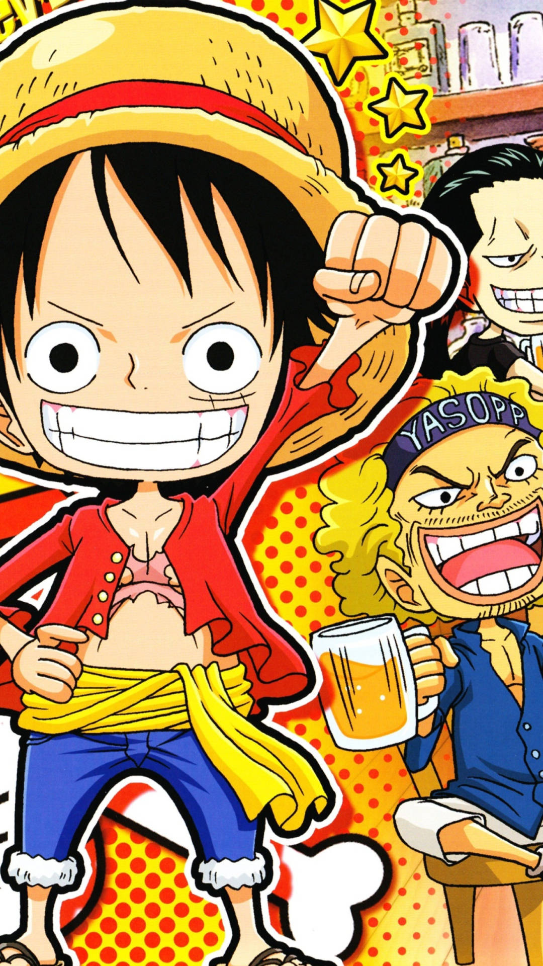 One Piece Поп-арт iPhone Шпалери