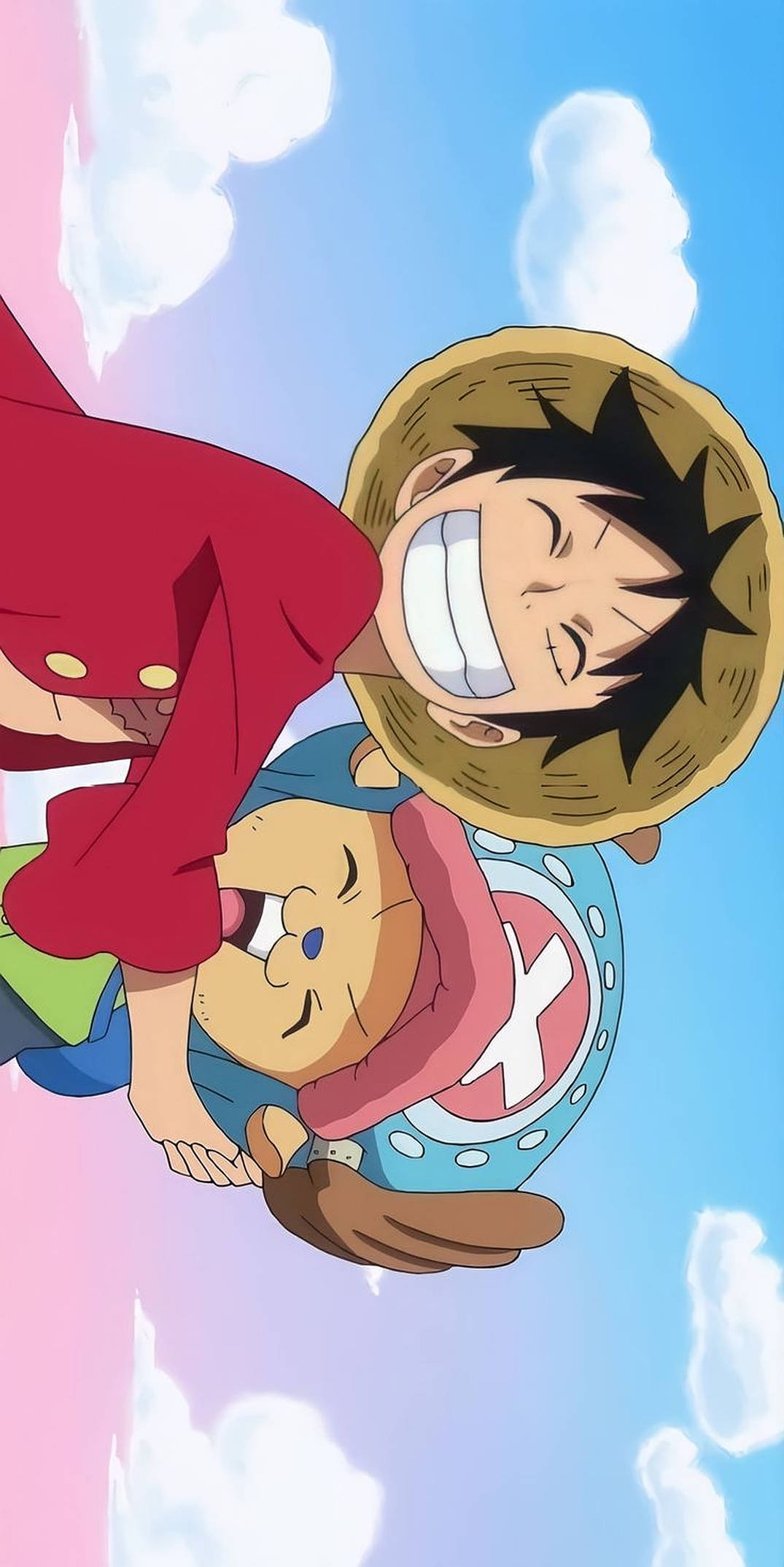 Люффи и Чоппер из One Piece на iPhone Шпалери