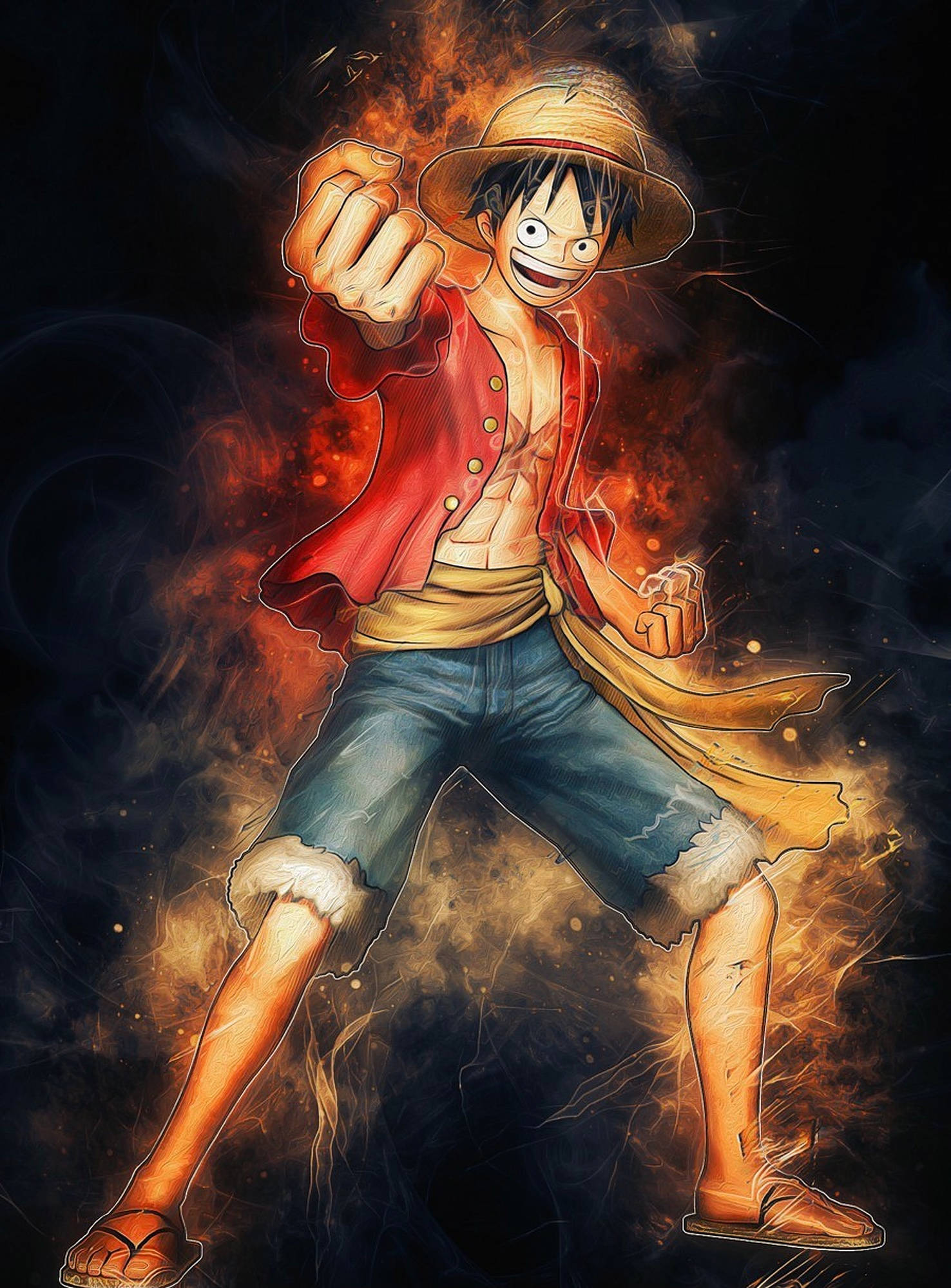 Крутий Луфі One Piece для iPhone Шпалери