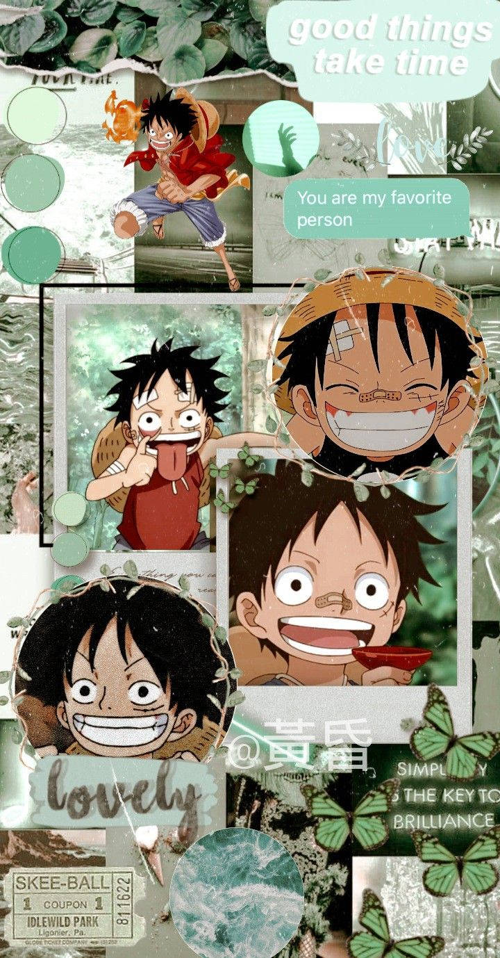 Молодий Луфі Естетика One Piece Шпалери