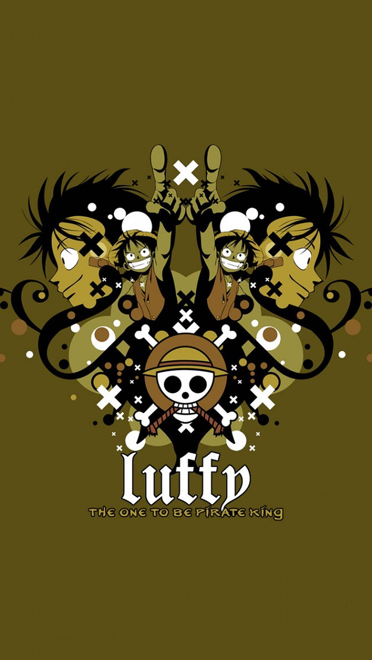 One Piece Luffy зелений iPhone Шпалери