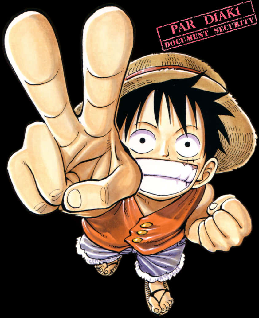 Переможна поза Луффі One Piece Шпалери
