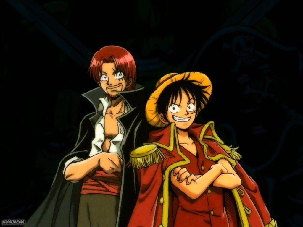 Луффі та Шанкс пліч-о-пліч One Piece Шпалери