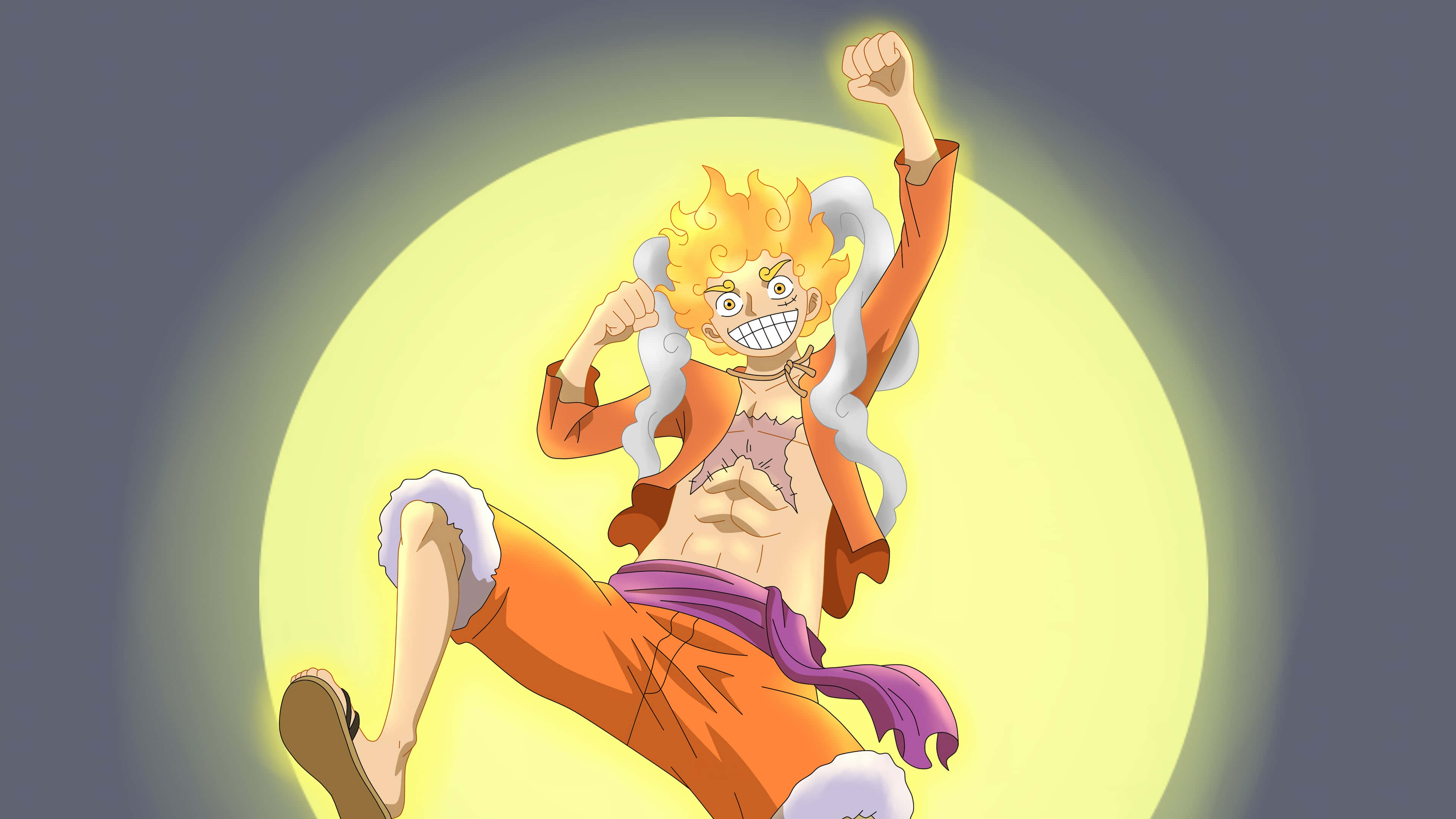Зображення Луффі з One Piece над місяцем Шпалери