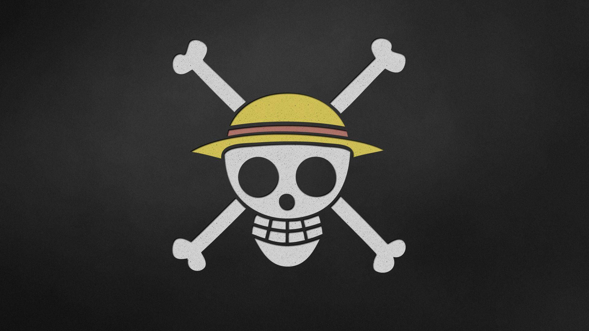 Символ аніме One Piece: Веселий Роджер команди Солом'яного Капелюха Шпалери