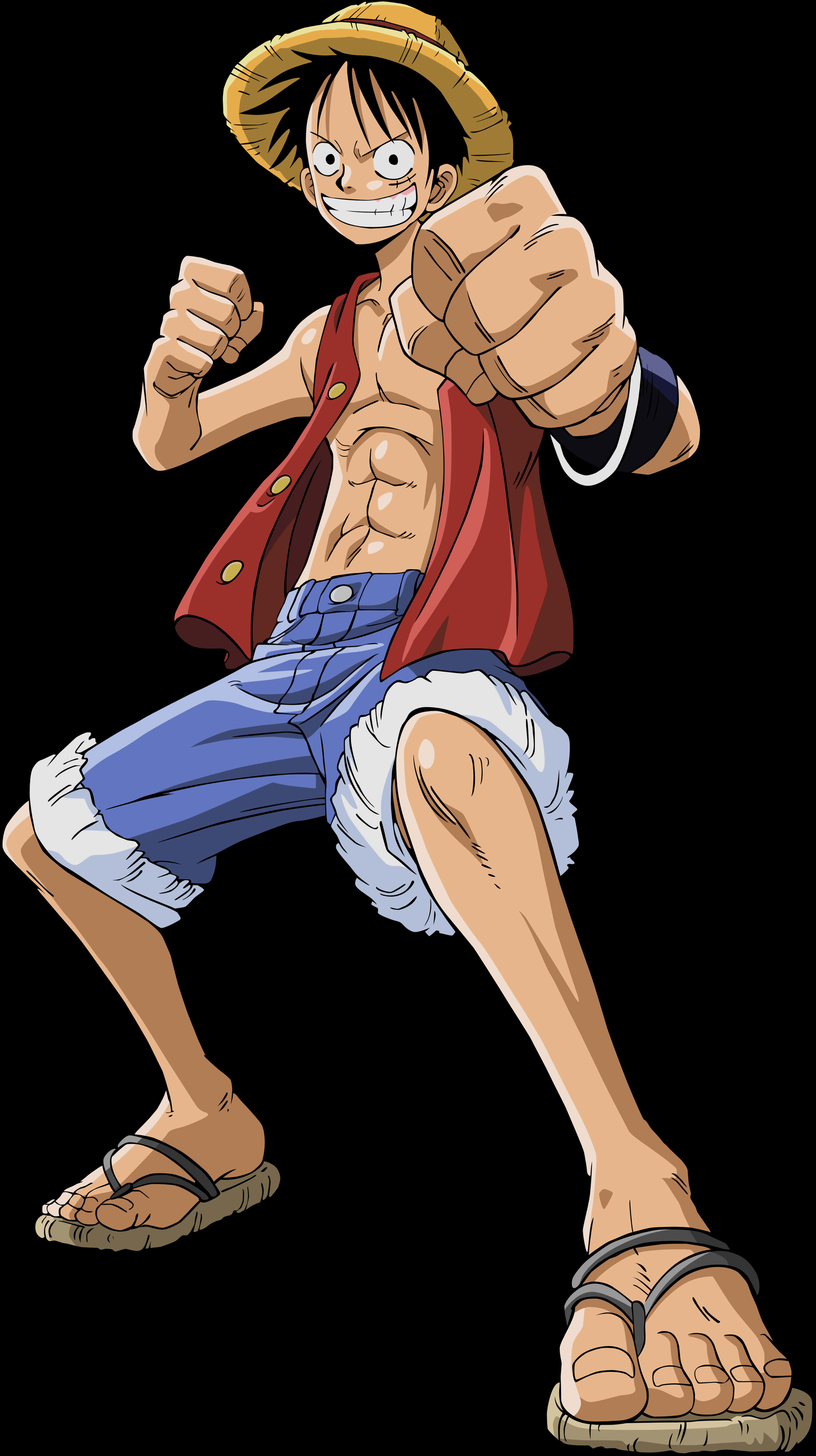 Луффі готовий до дії One Piece Шпалери