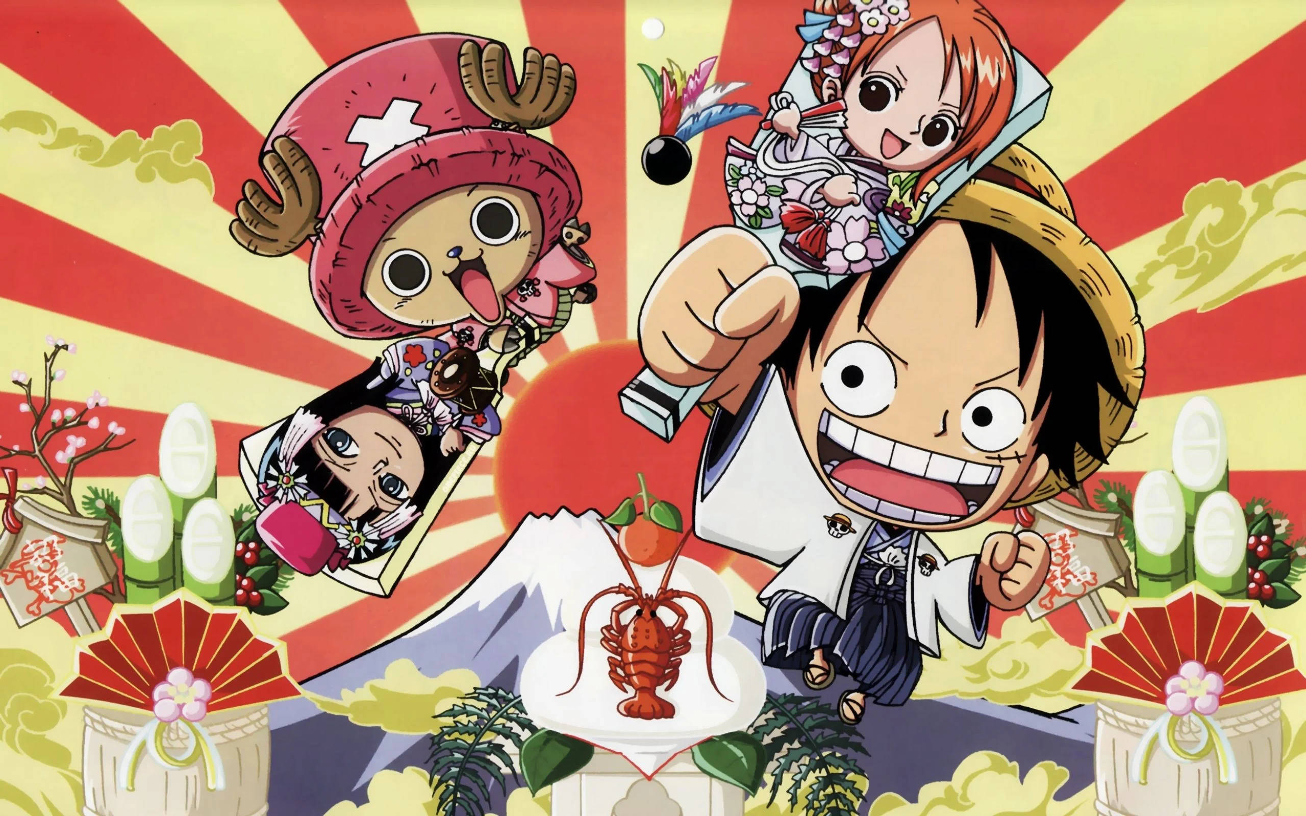 Смішний аниме-арт One Piece Шпалери