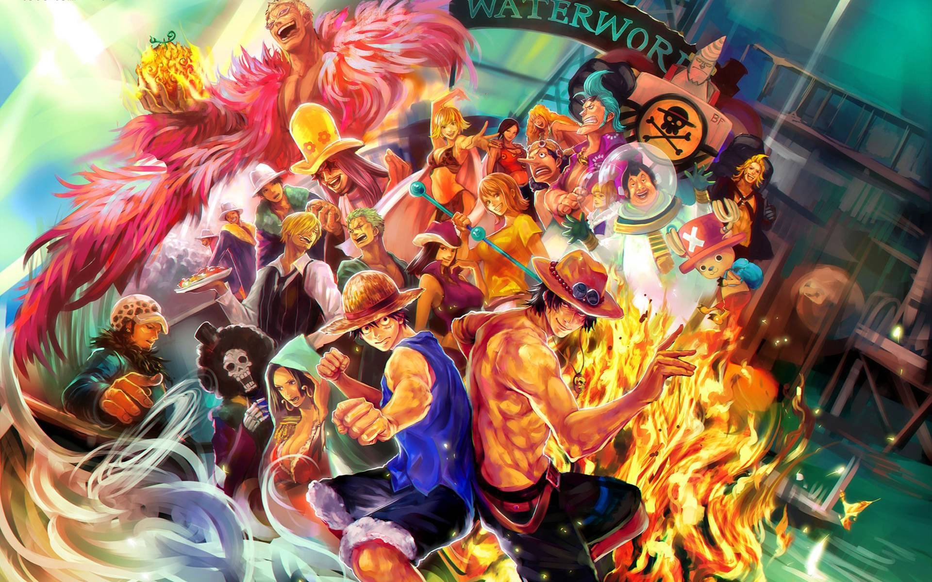 One Piece Живий Водний світ Шпалери