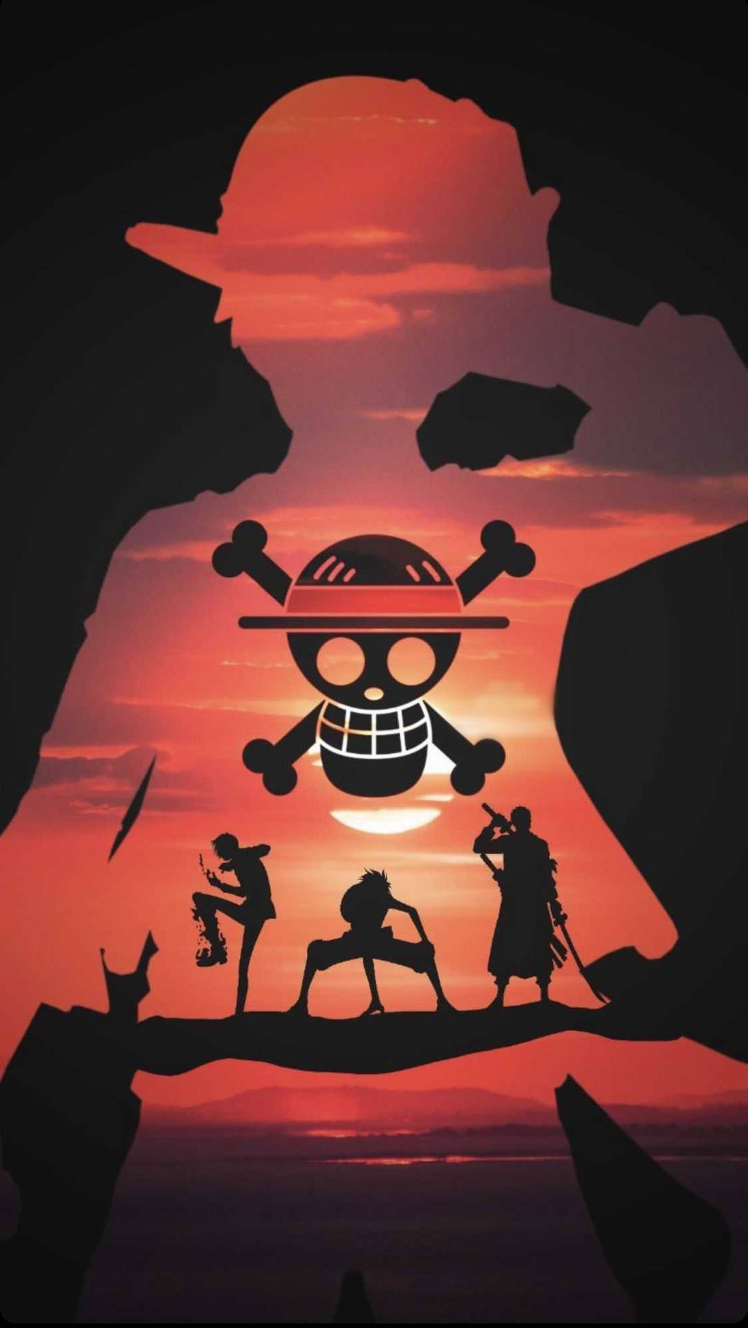 One Piece силует шпалери для iPhone — One Piece Шпалери