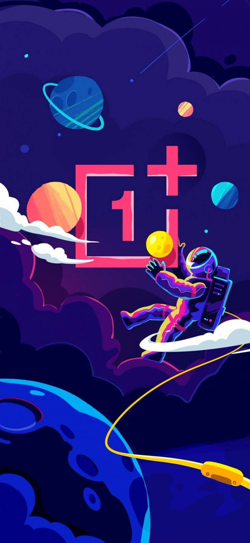 OnePlus 9 Pro космонавт у космосі Шпалери