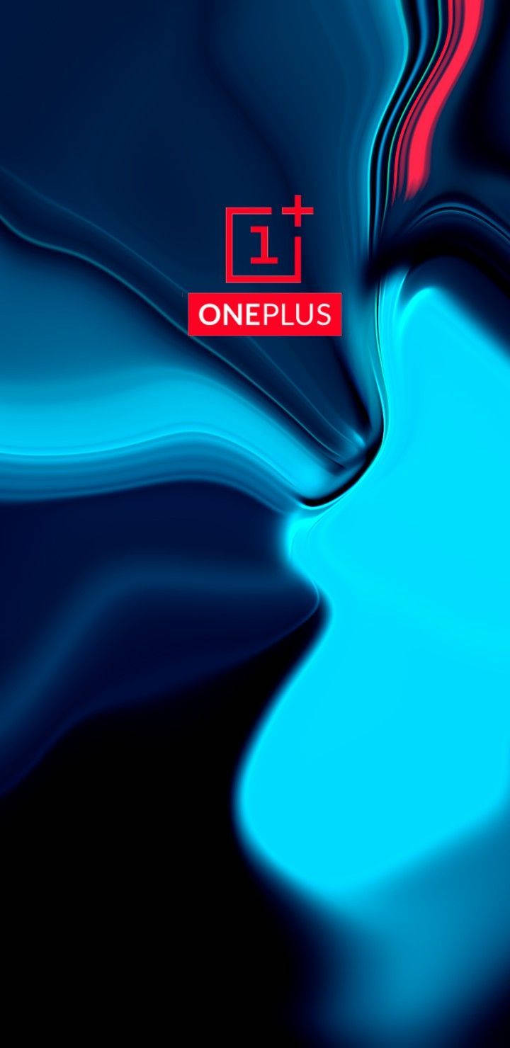 Приглушённый OnePlus 9R на холодном синем абстрактном фоне Шпалери