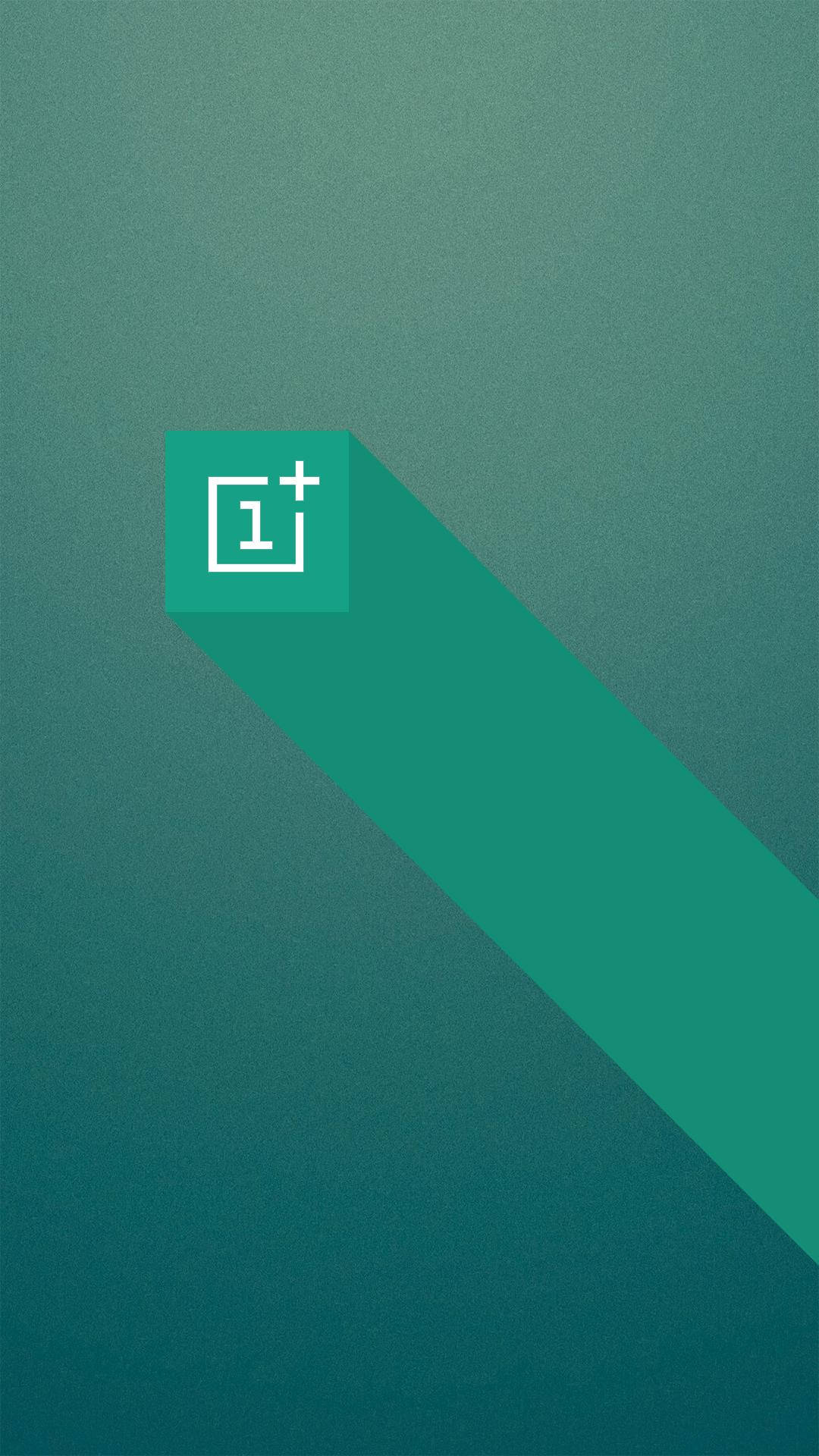 Логотип OnePlus на зеленому кубу Шпалери