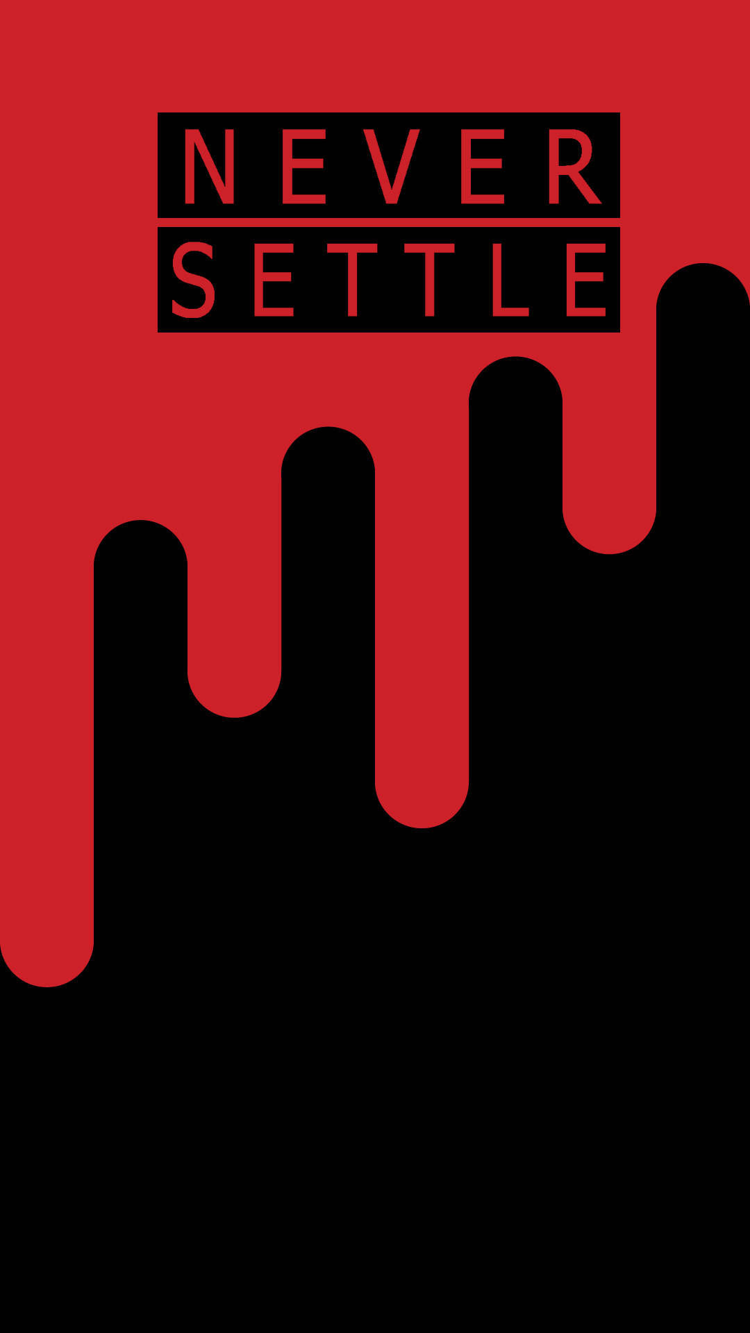 OnePlus Never Settle Dripping Шпалери