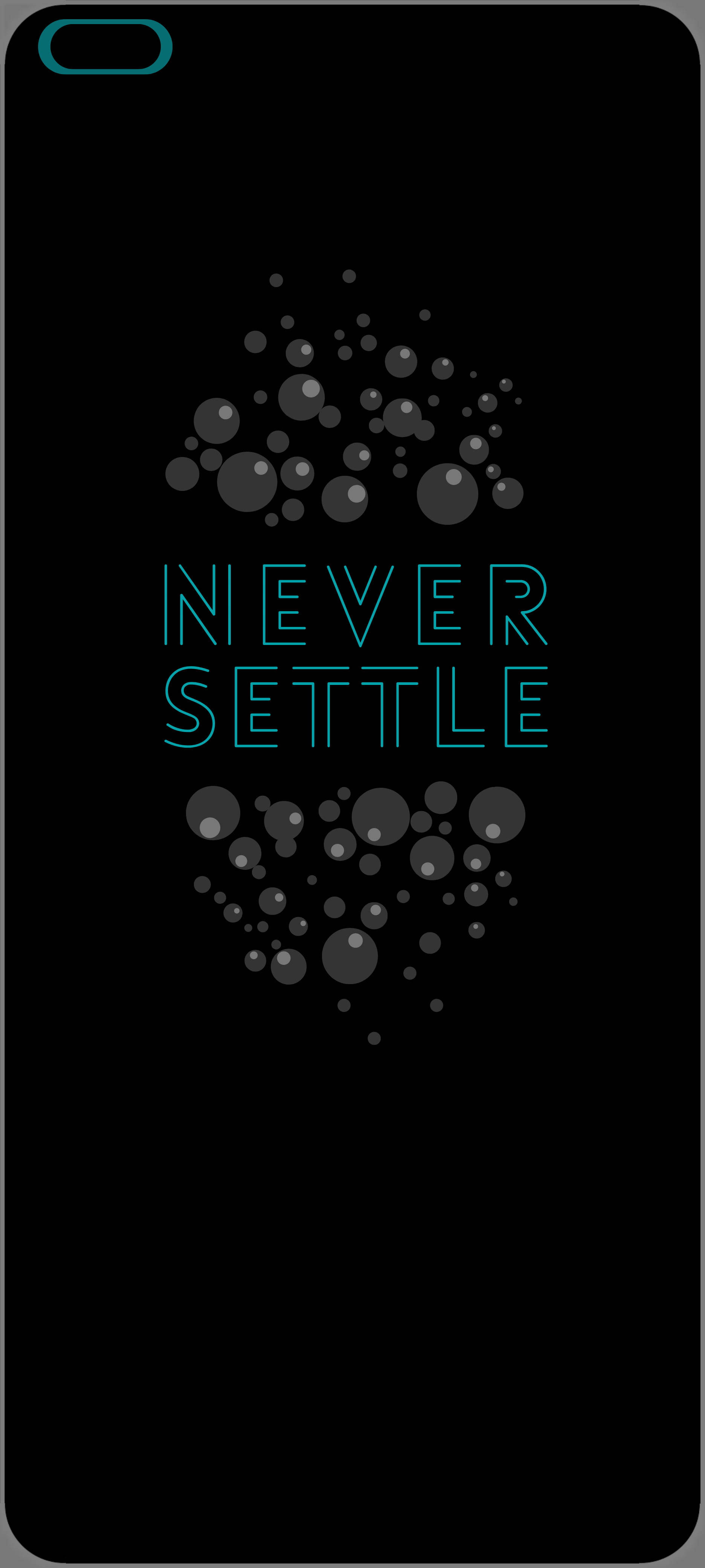 OnePlus Nord Never Settle Bubbles Шпалери