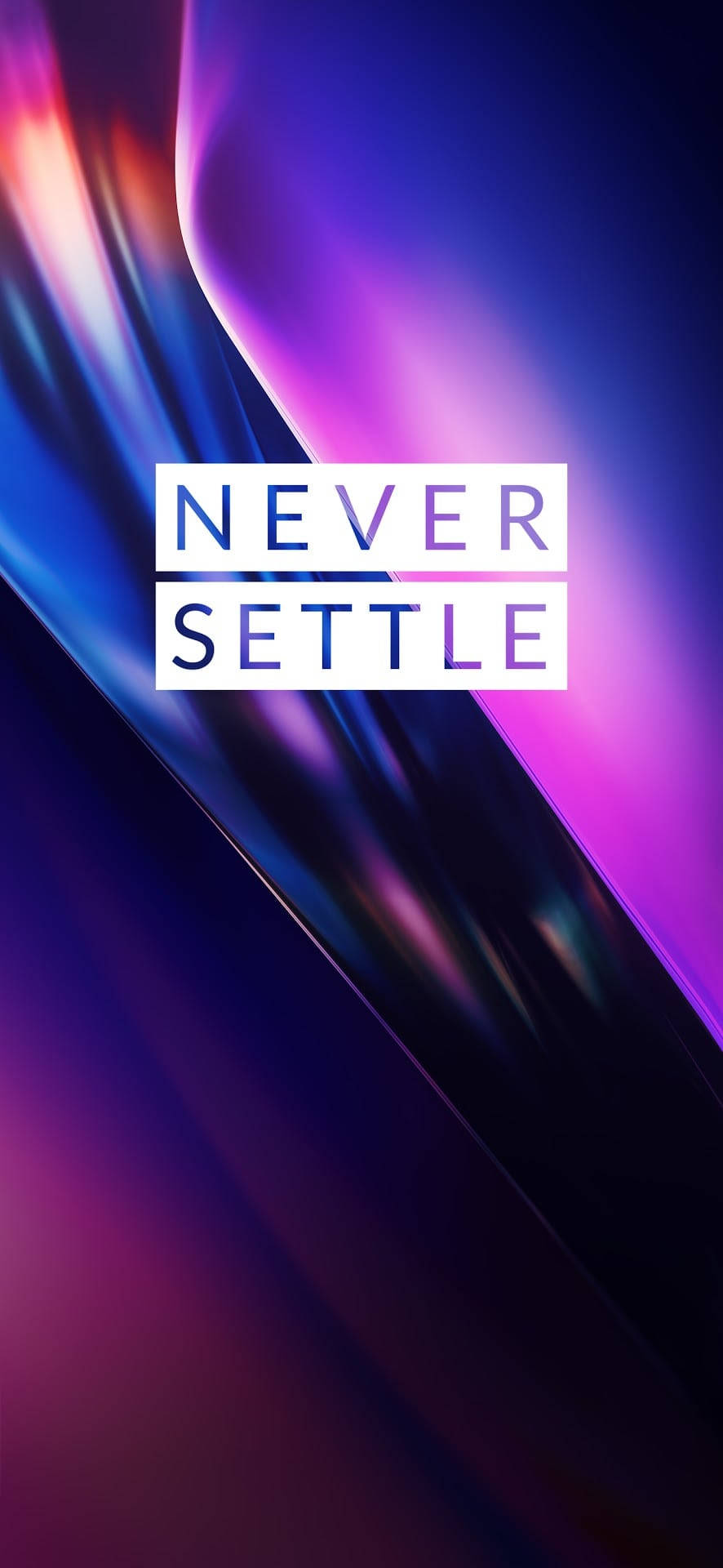 OnePlus Violet Never Settle Шпалери
