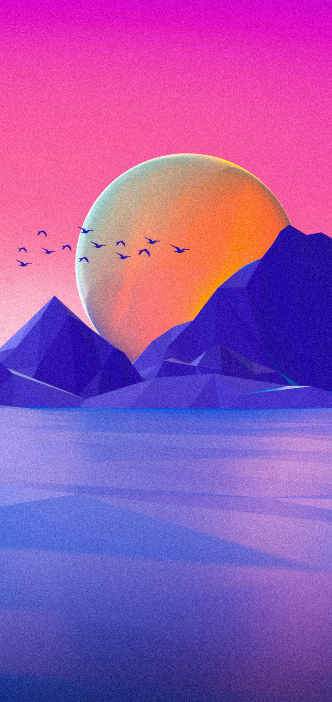 OnePlus Pink Sunset Шпалери