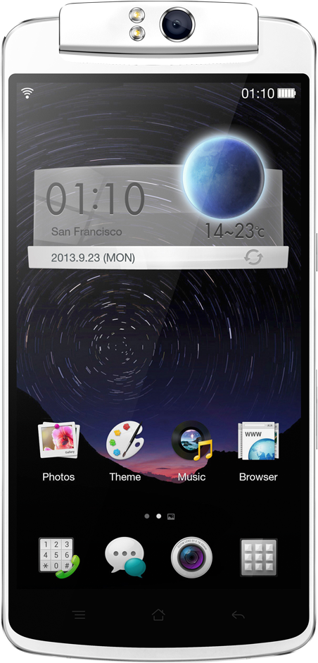 Смартфон Oppo, вид спереду Шпалери