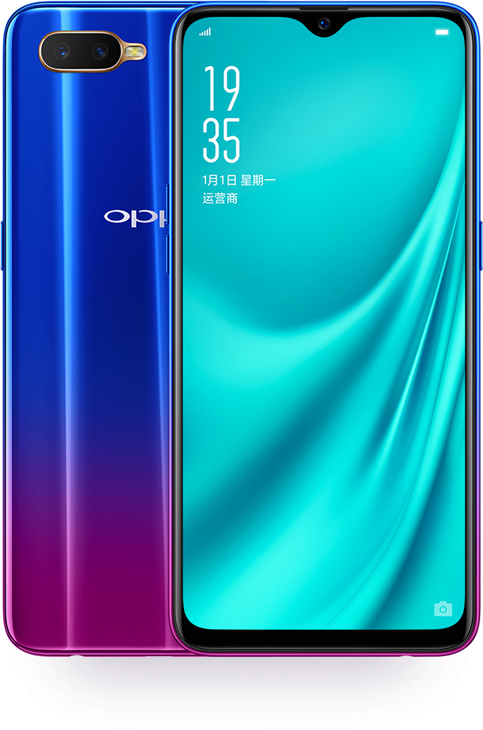 Смартфон Oppo с двойной камерой и градиентным дизайном Шпалери