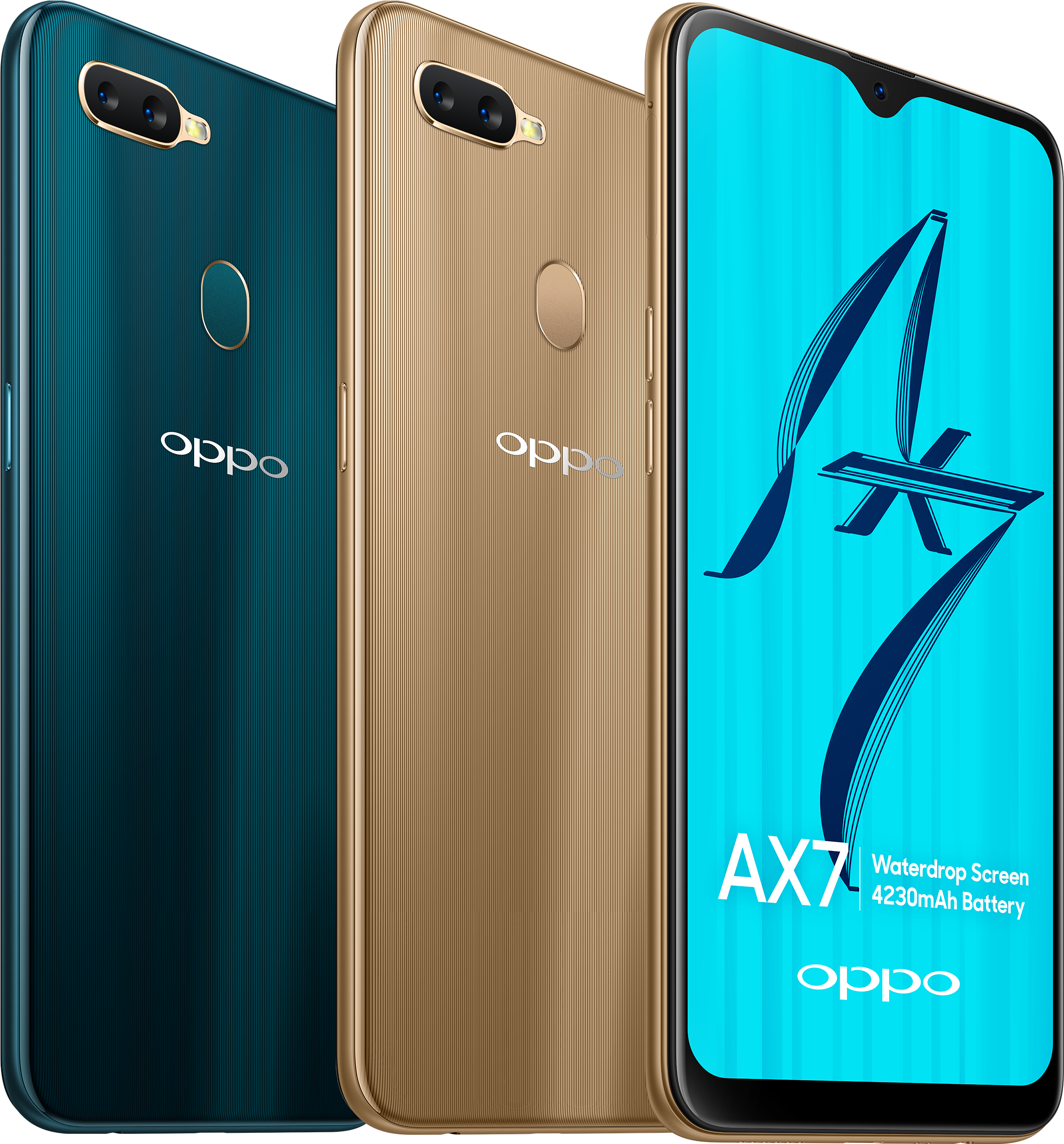 Oppo A X7 Два кольорових варіанта Шпалери