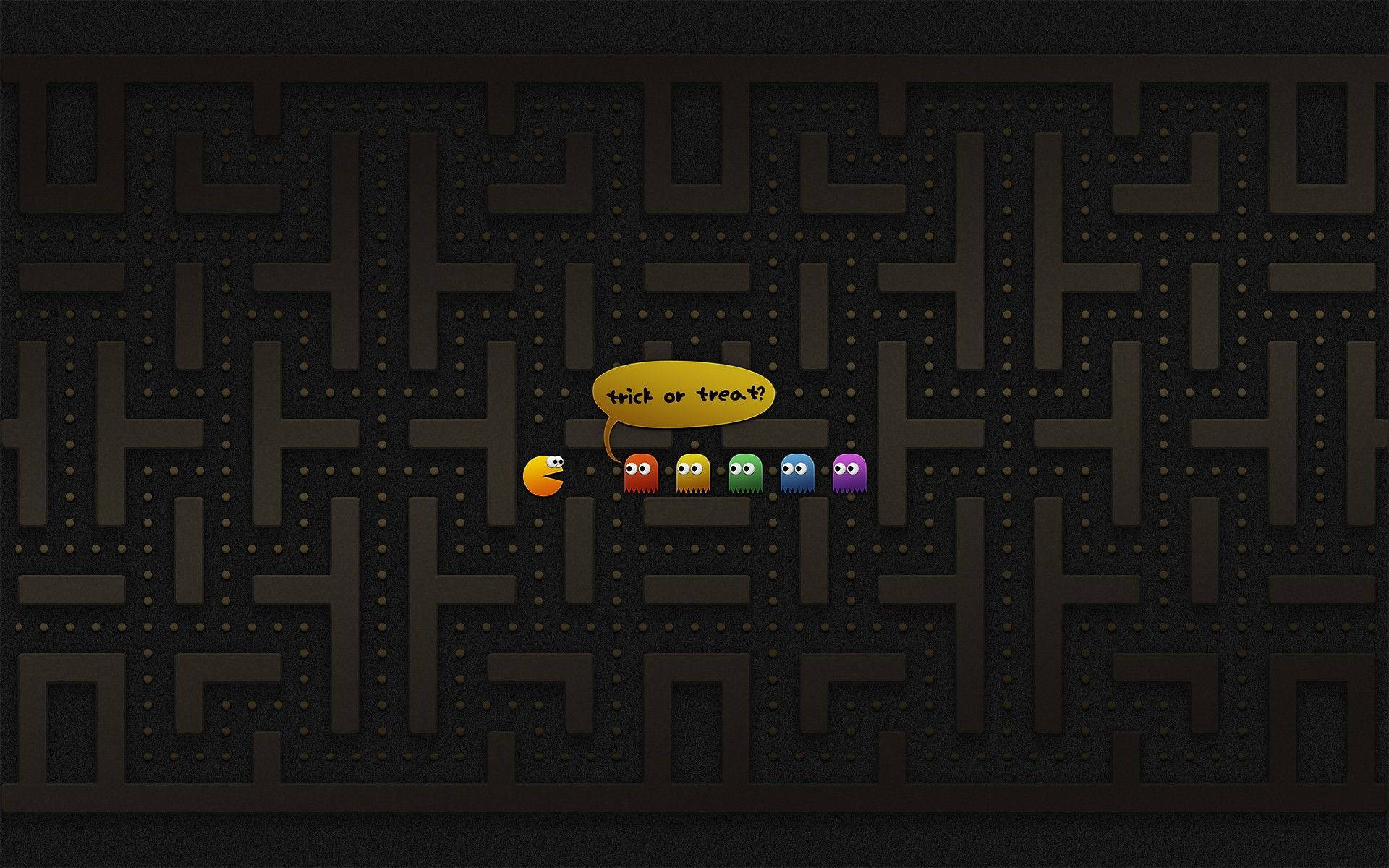 Pacman на Хелловін реклама ноутбука Шпалери