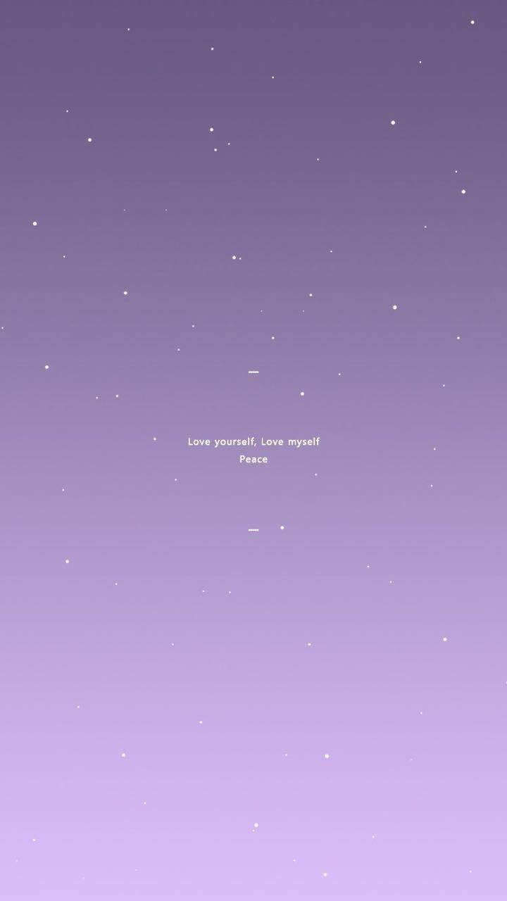 Pastel фіолетовий Tumblr «Люби себе» Шпалери