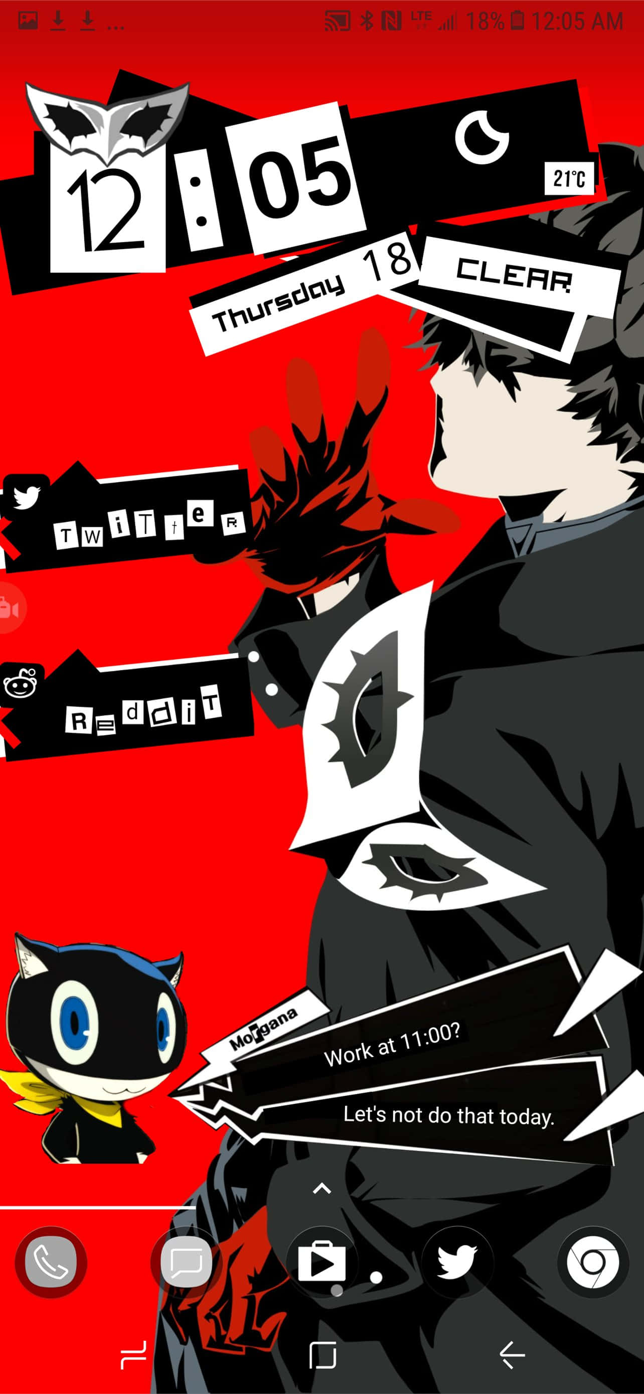 Арт із гри Persona 5 як обої для iPhone Шпалери