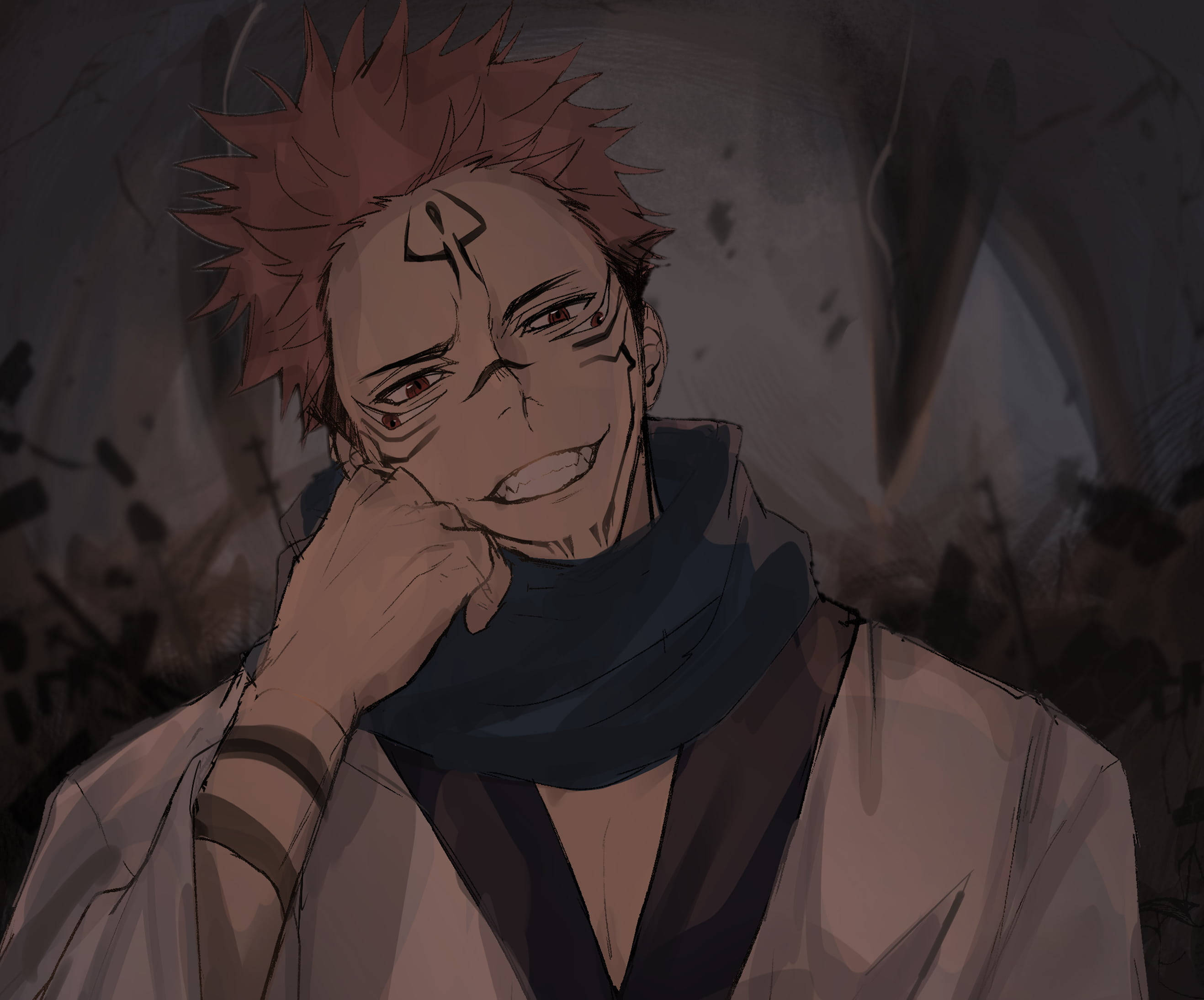 Круте аніме хлопець PFP Jujutsu Kaisen Шпалери