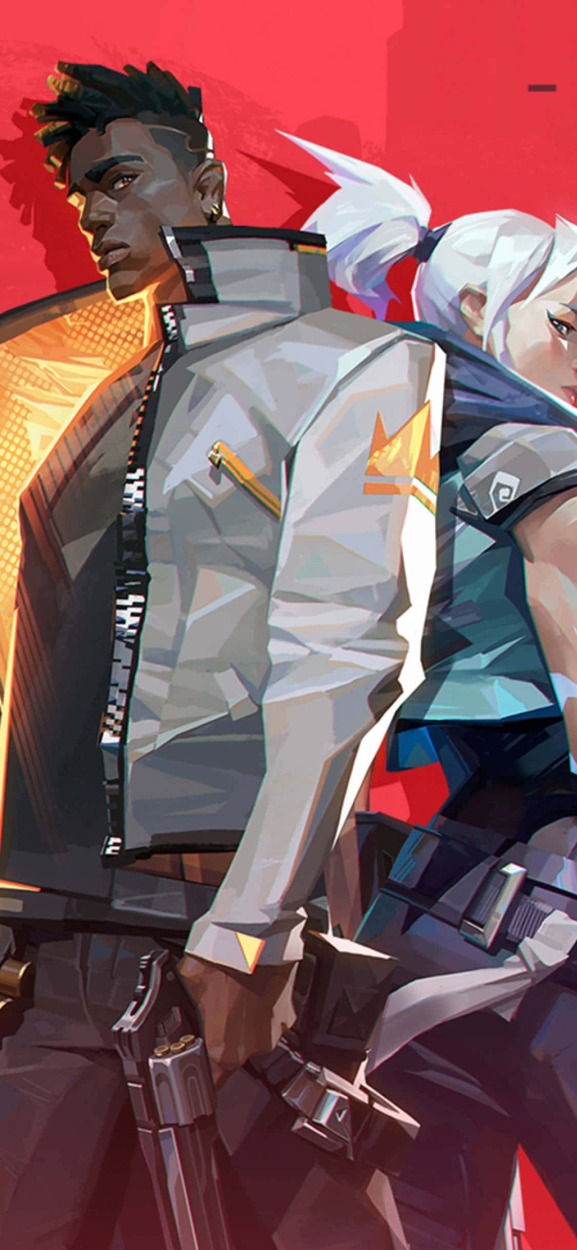 Phoenix и Jett iPhone X Valorant фон Шпалери