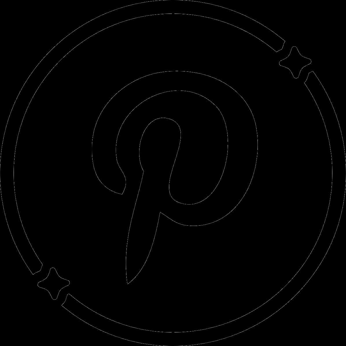 Контур логотипа Pinterest Шпалери