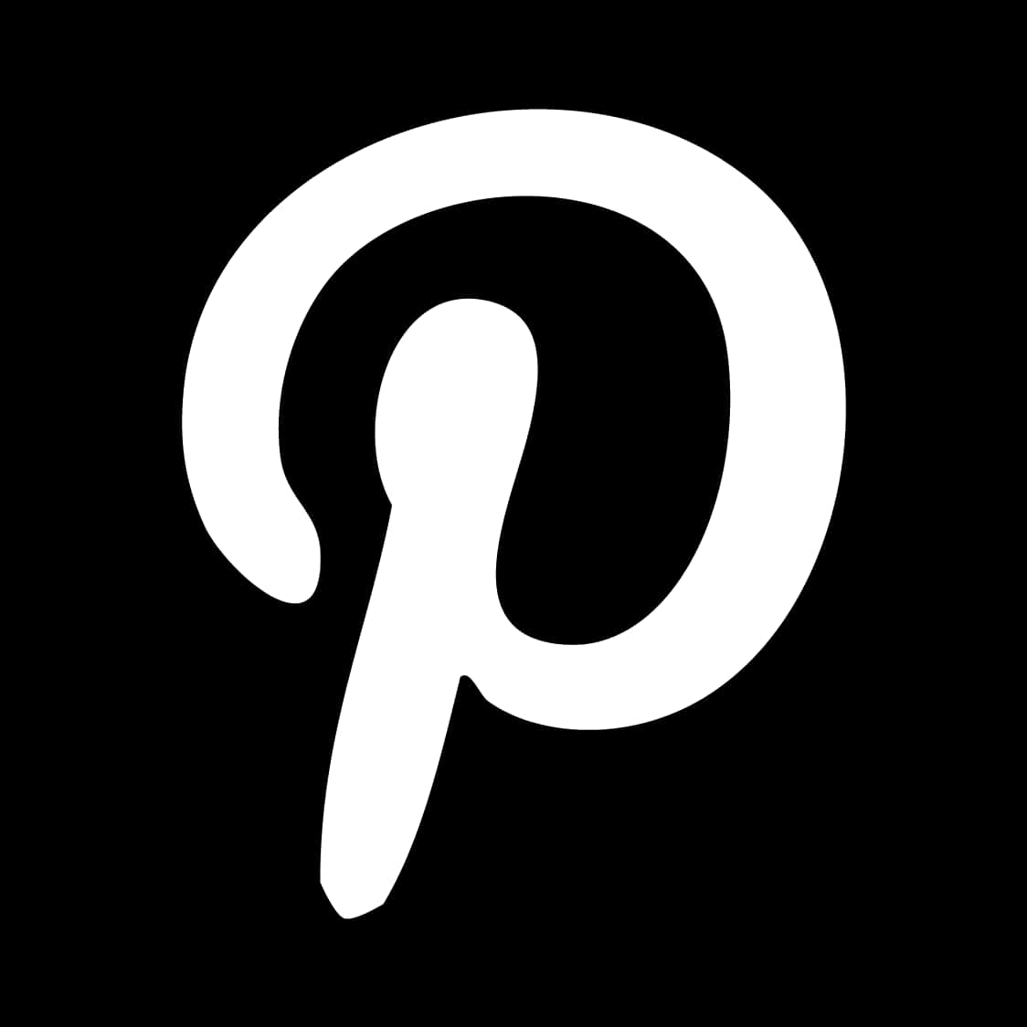 Логотип Pinterest чорно-білий Шпалери
