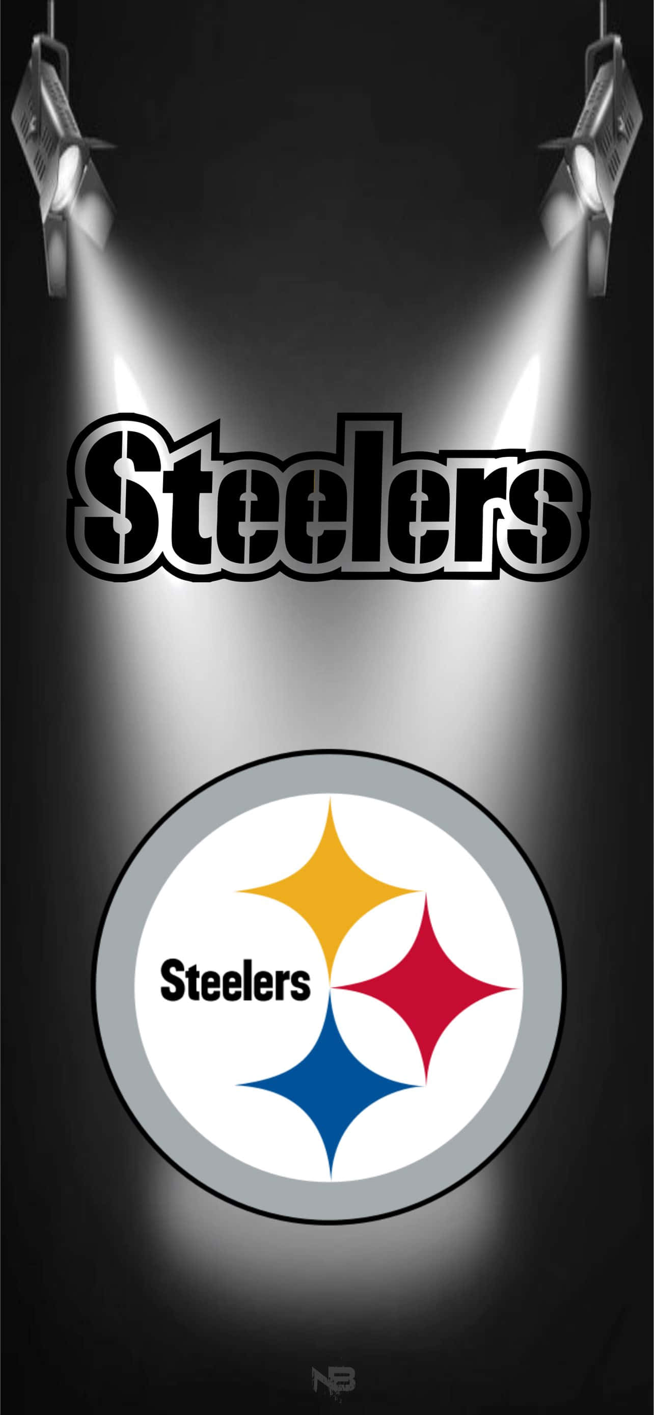 Логотип Pittsburgh Steelers на прожекторах Шпалери