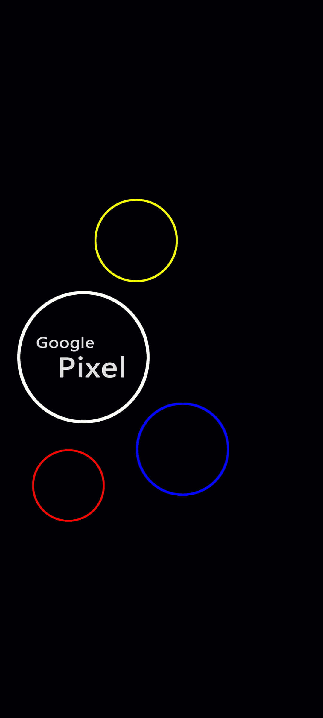 Белые круги Pixel 3 AMOLED фон Шпалери