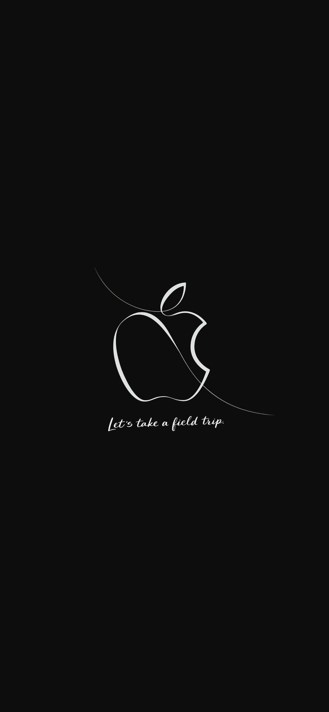 Pixel 3 Black Apple Logo Background Шпалери
