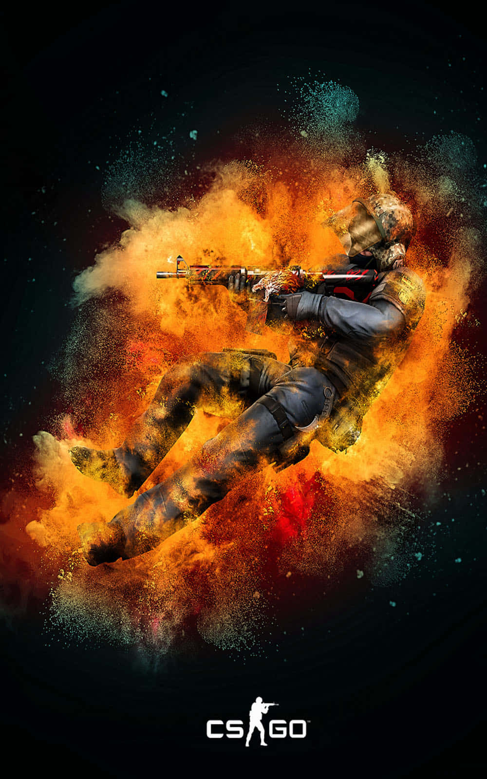 Pixel 3 Counter-strike Global Offensive Фон Вогонь Шпалери