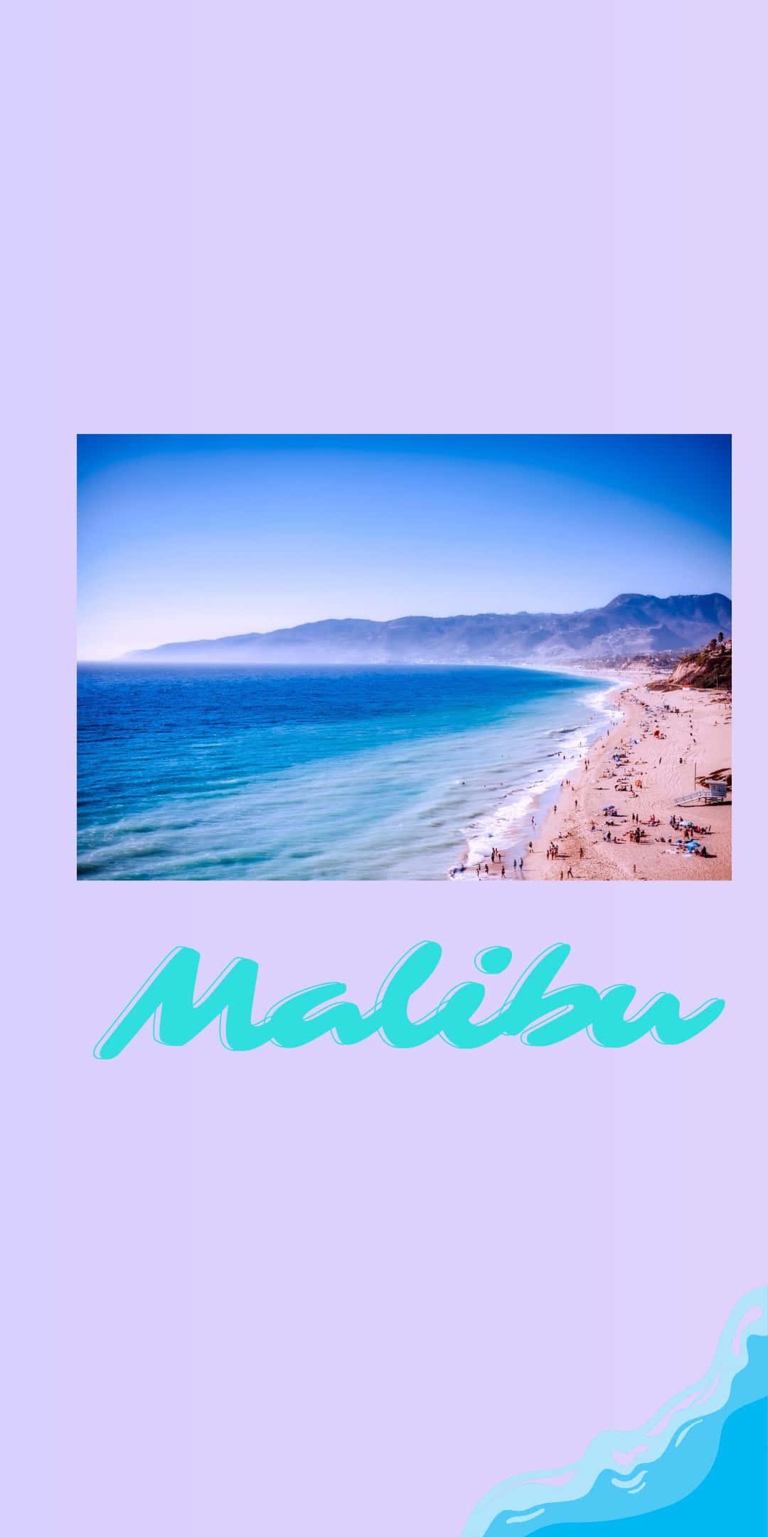 Лавандовий пляж Pixel 3 Malibu фон Шпалери
