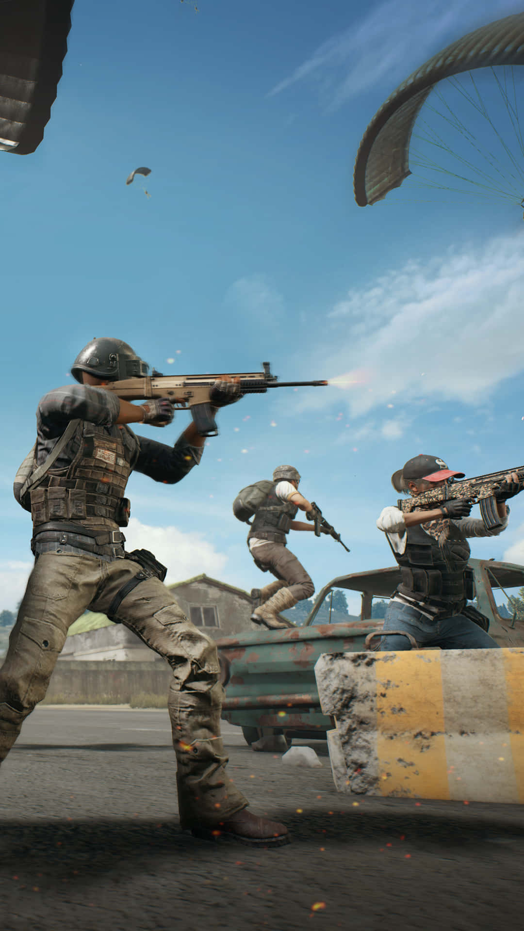Портрет Pixel 3 Персонажі Playerunknown's Battlegrounds у розпалі гри Шпалери