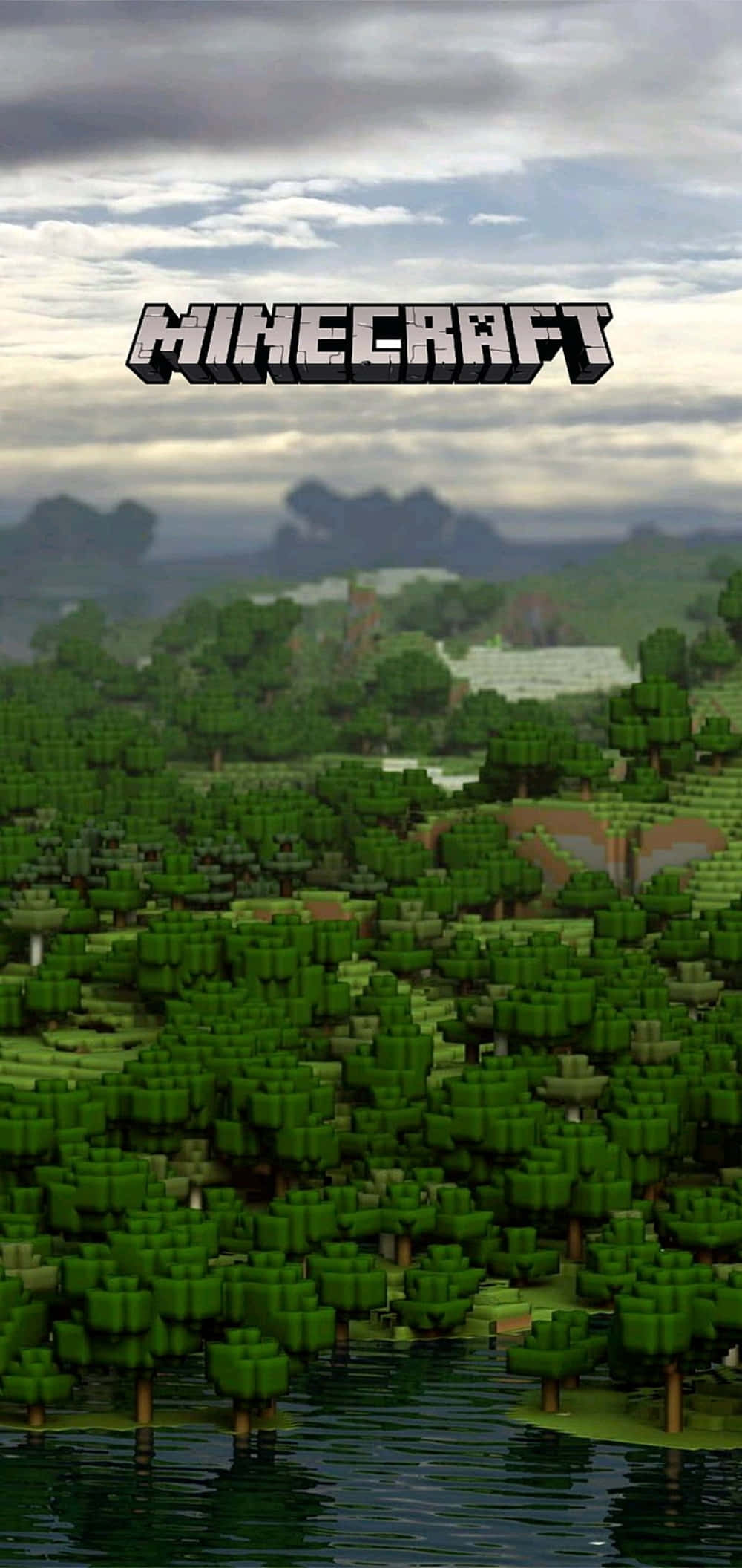 Pixel 3xl Minecraft фон Серые облака Шпалери