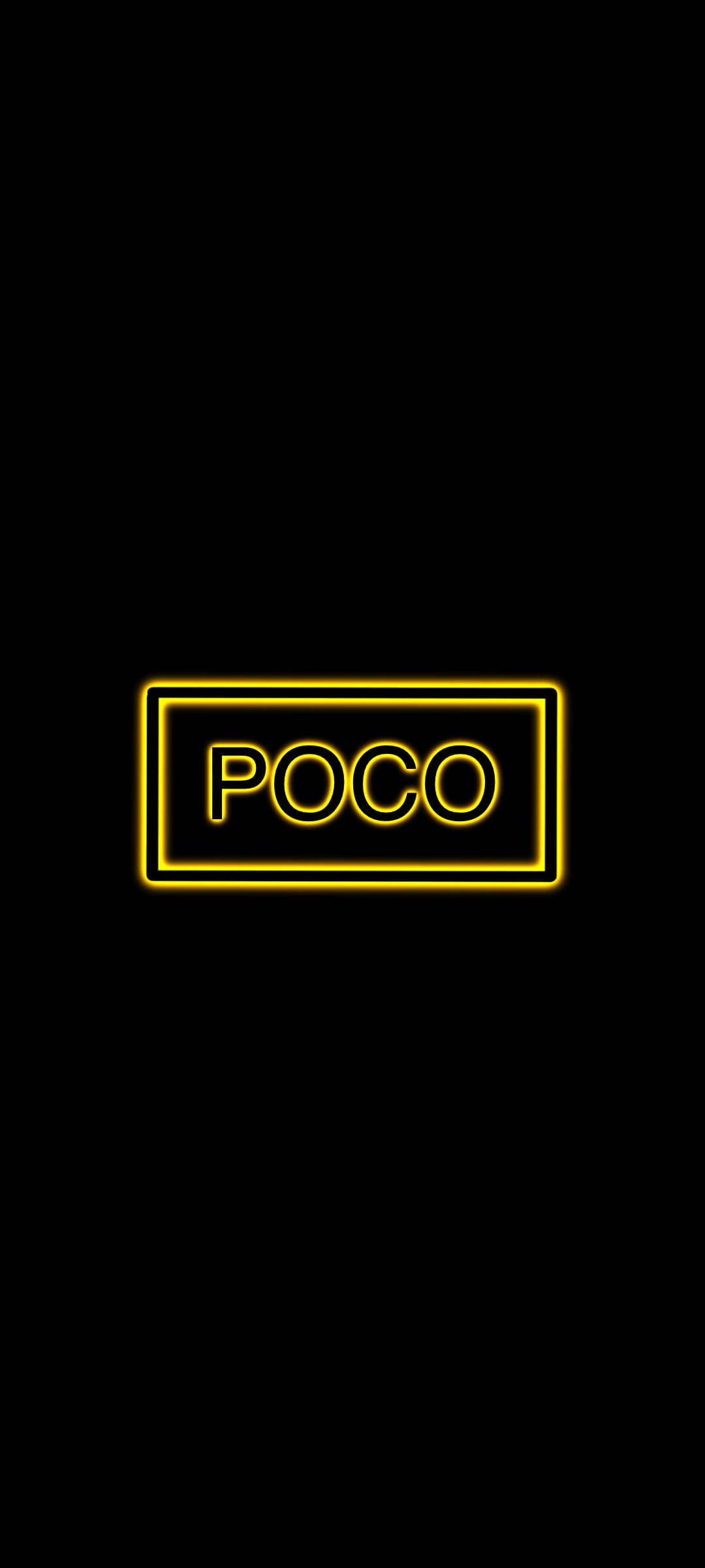POCO X2 Желтый Шрифт Шпалери